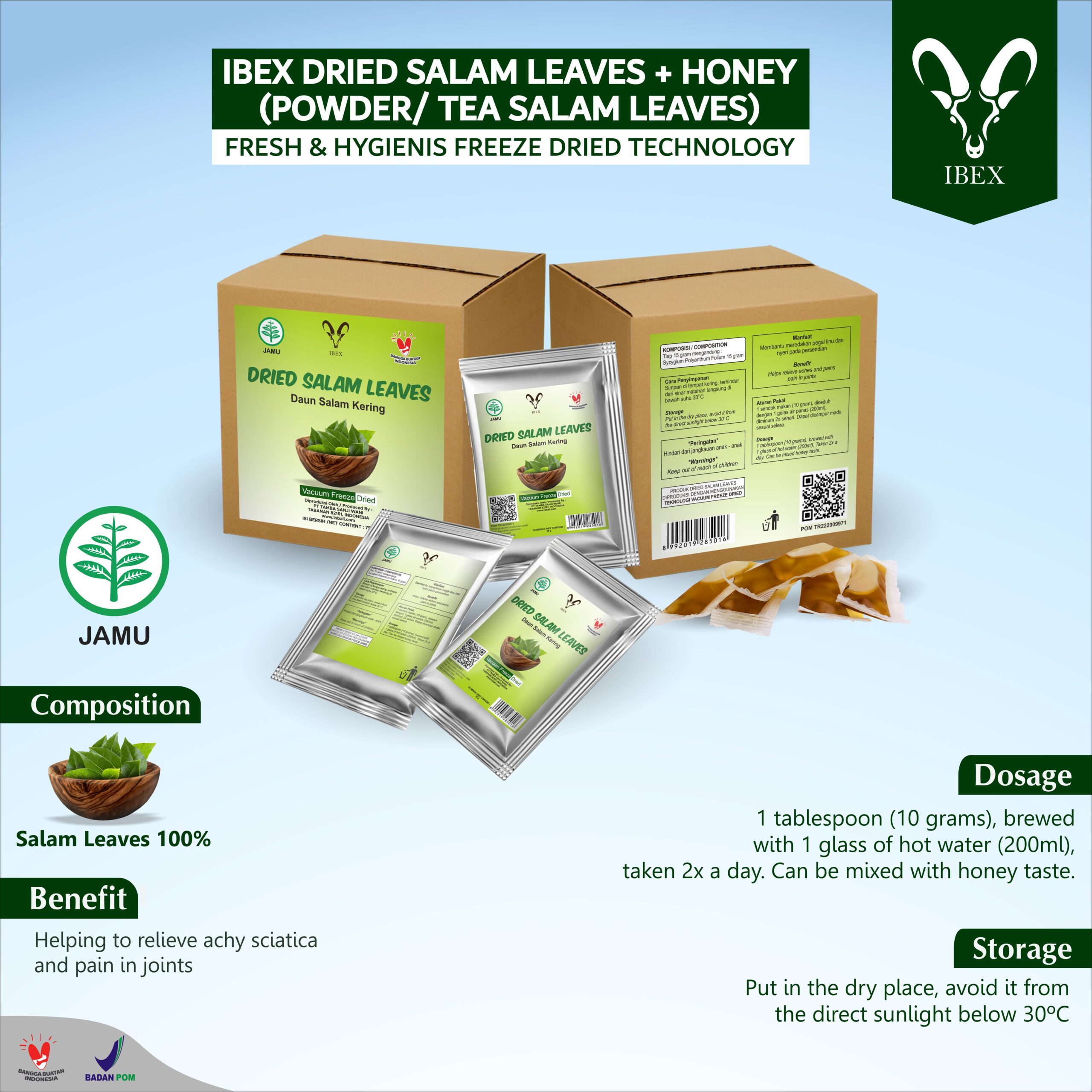 Jamu Daun Salam ( Serbuk / Teh Daun Salam ) - Image 2