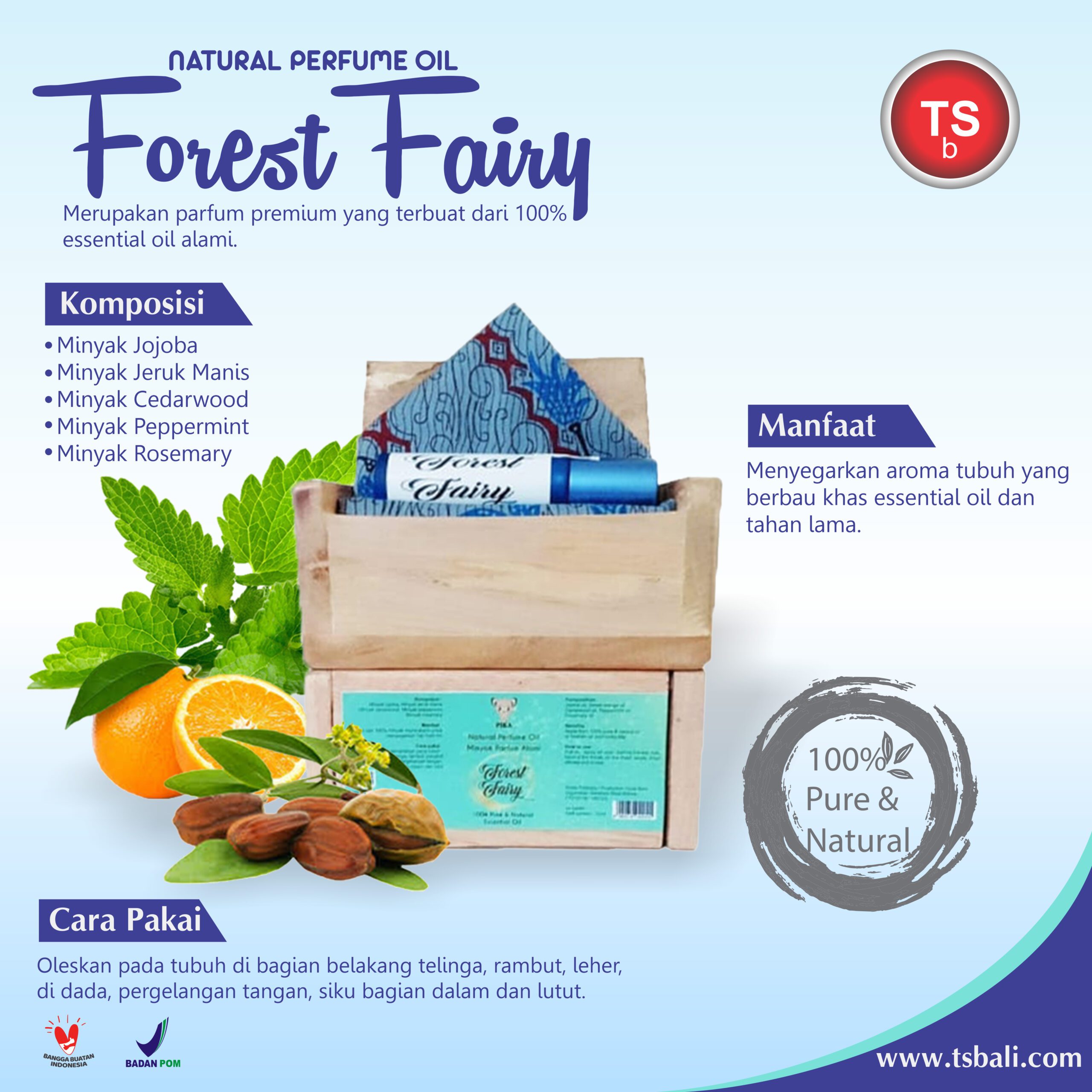 Forest Fairy Fresh Natural Parfume Essential Oil - Roll On - Image 2