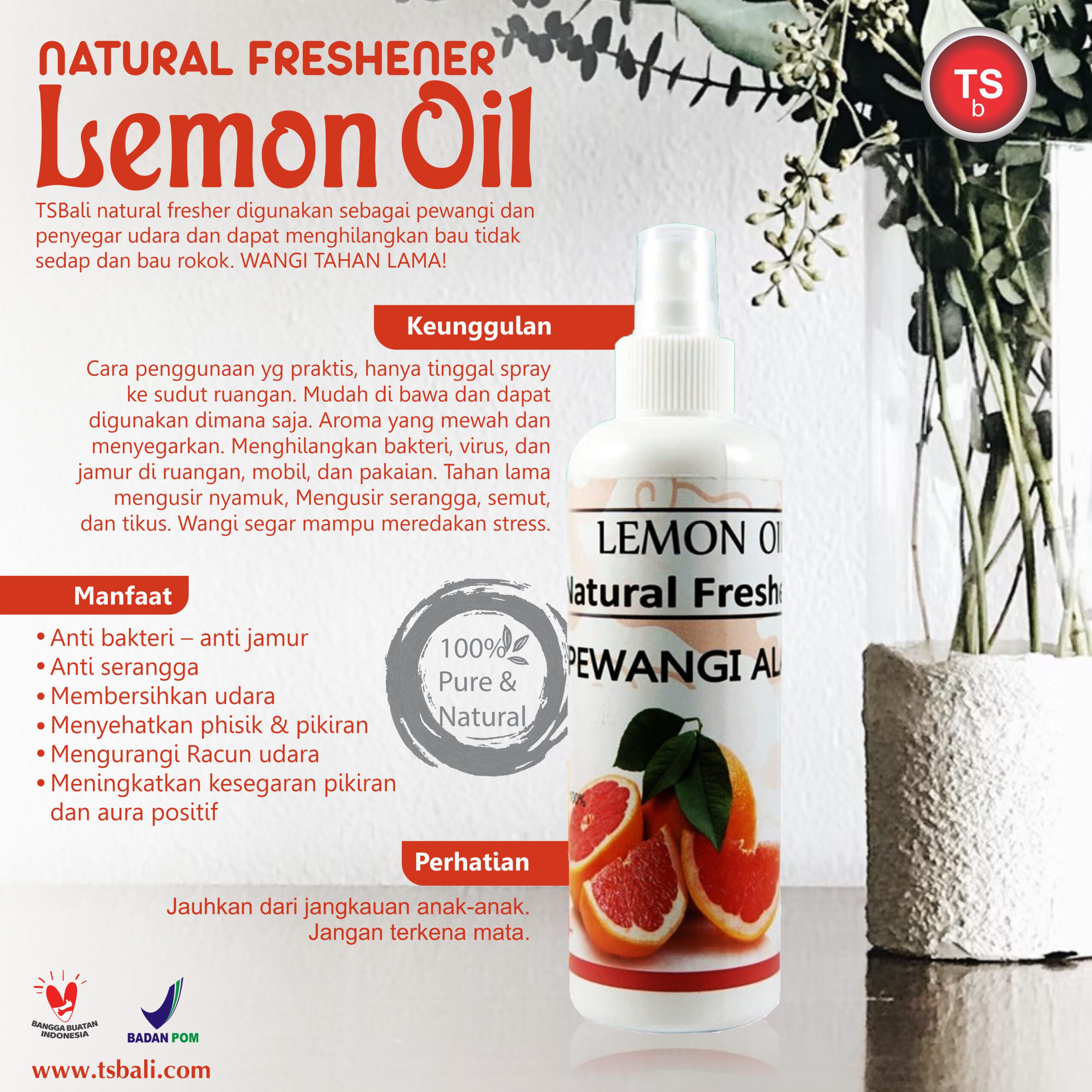 Natural Fresher Spray - Lemon - Image 2