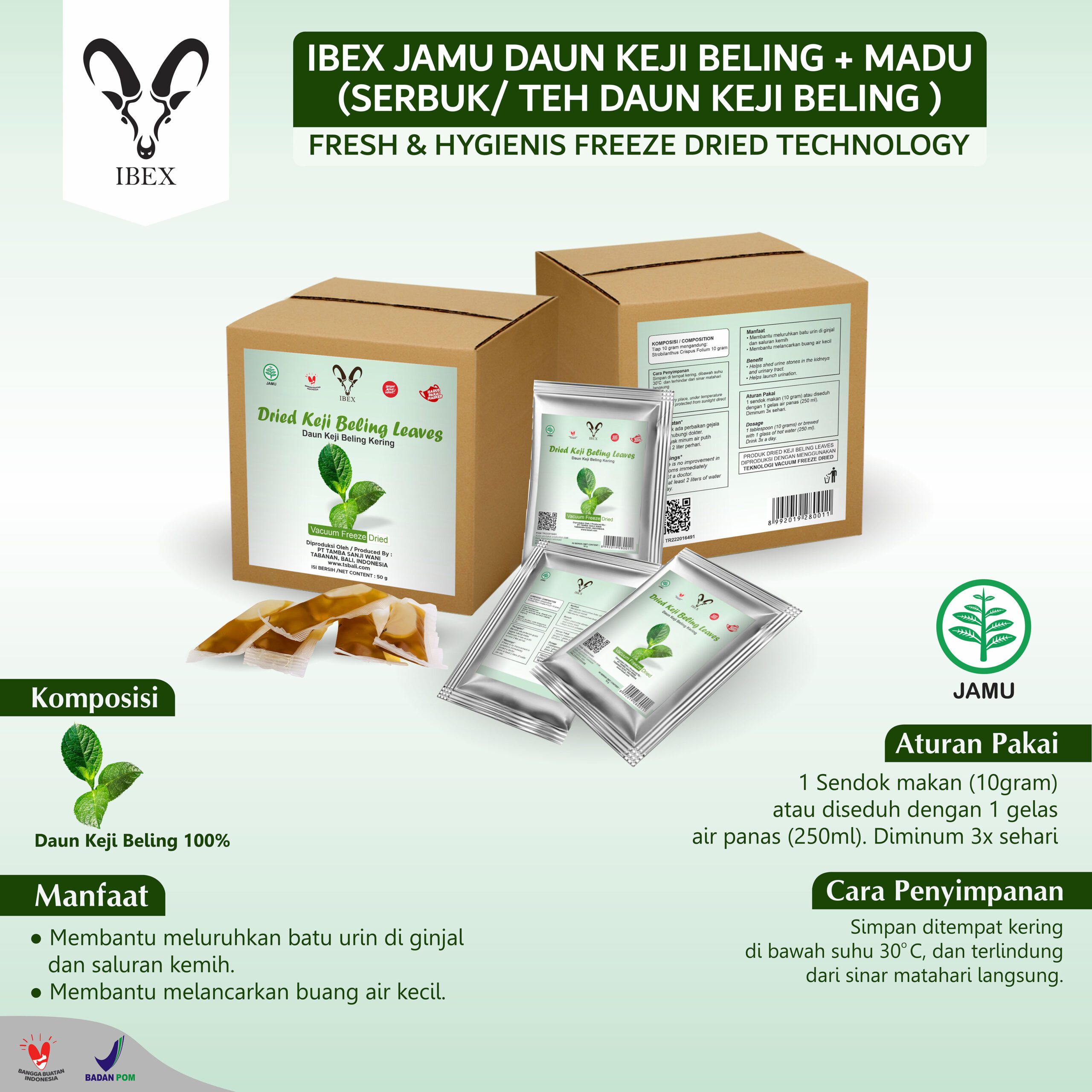 Jamu Teh Daun Keji Beling ( Serbuk / Teh Keji Beling ) - Image 2
