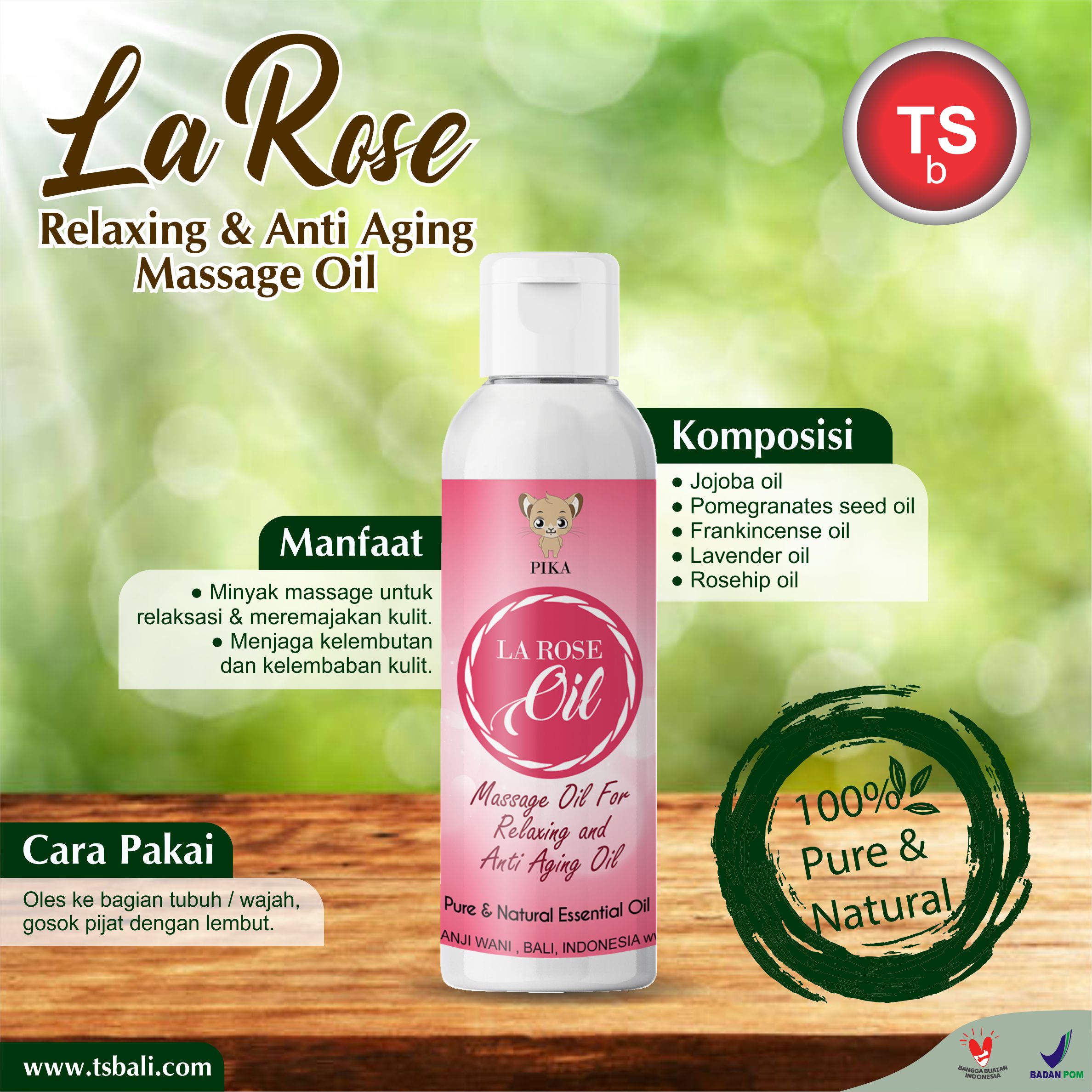 La Rose Massage Oil Minyak Pijat La Rose - Image 2