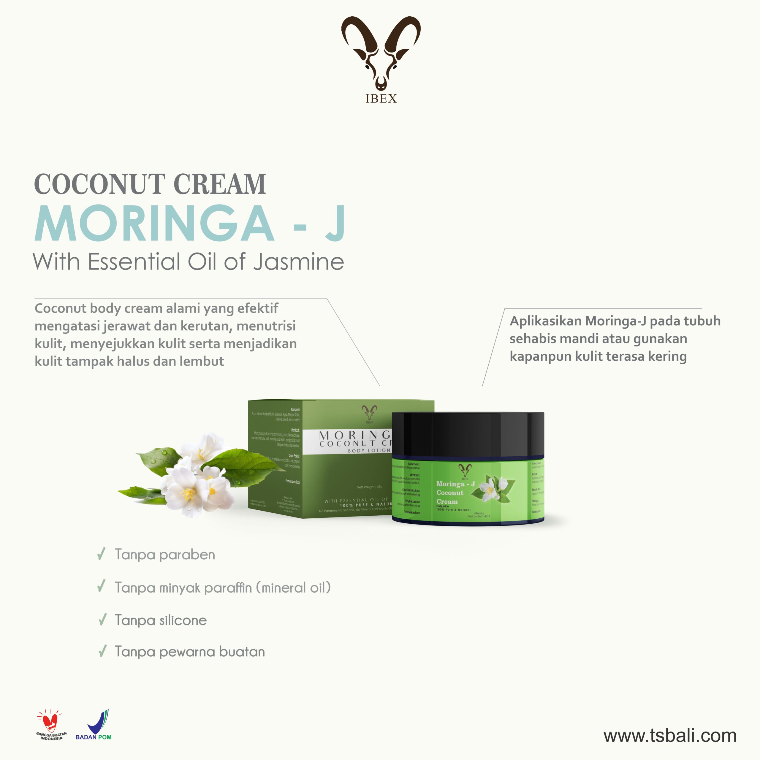 Moringa J - Coconut Cream , Pure and Natural Body Care - Image 2