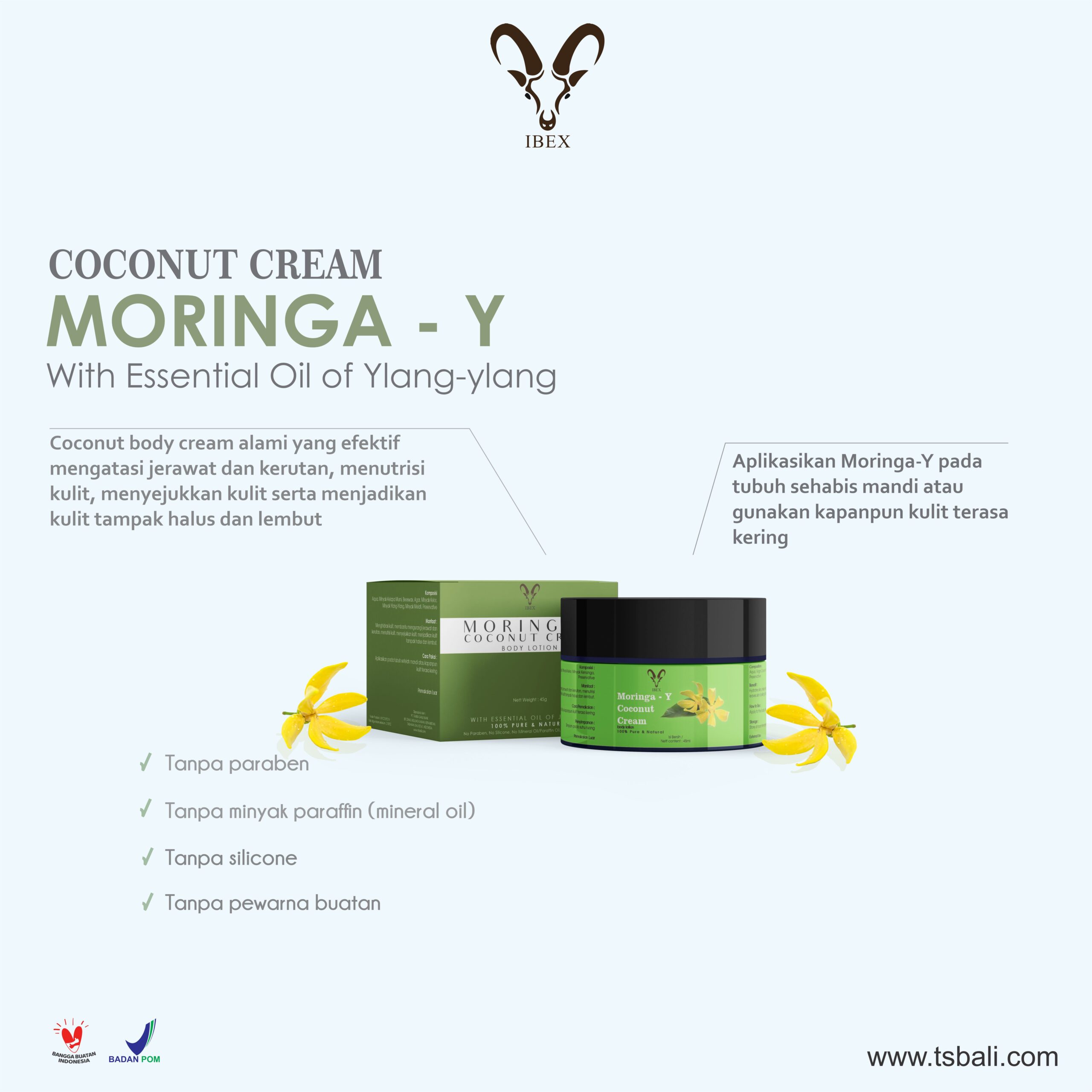 Moringa Y - Coconut Cream , Pure and Natural Body Care - Image 2