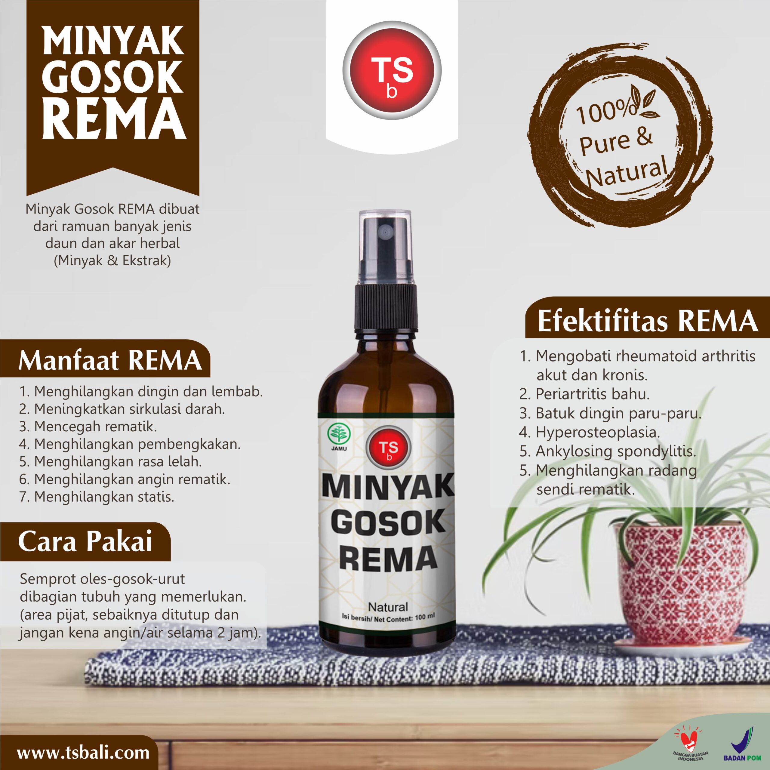 Minyak Gosok Rema - Minyak Rematik, Nyeri Sendi, Pijat, Urut - Image 2