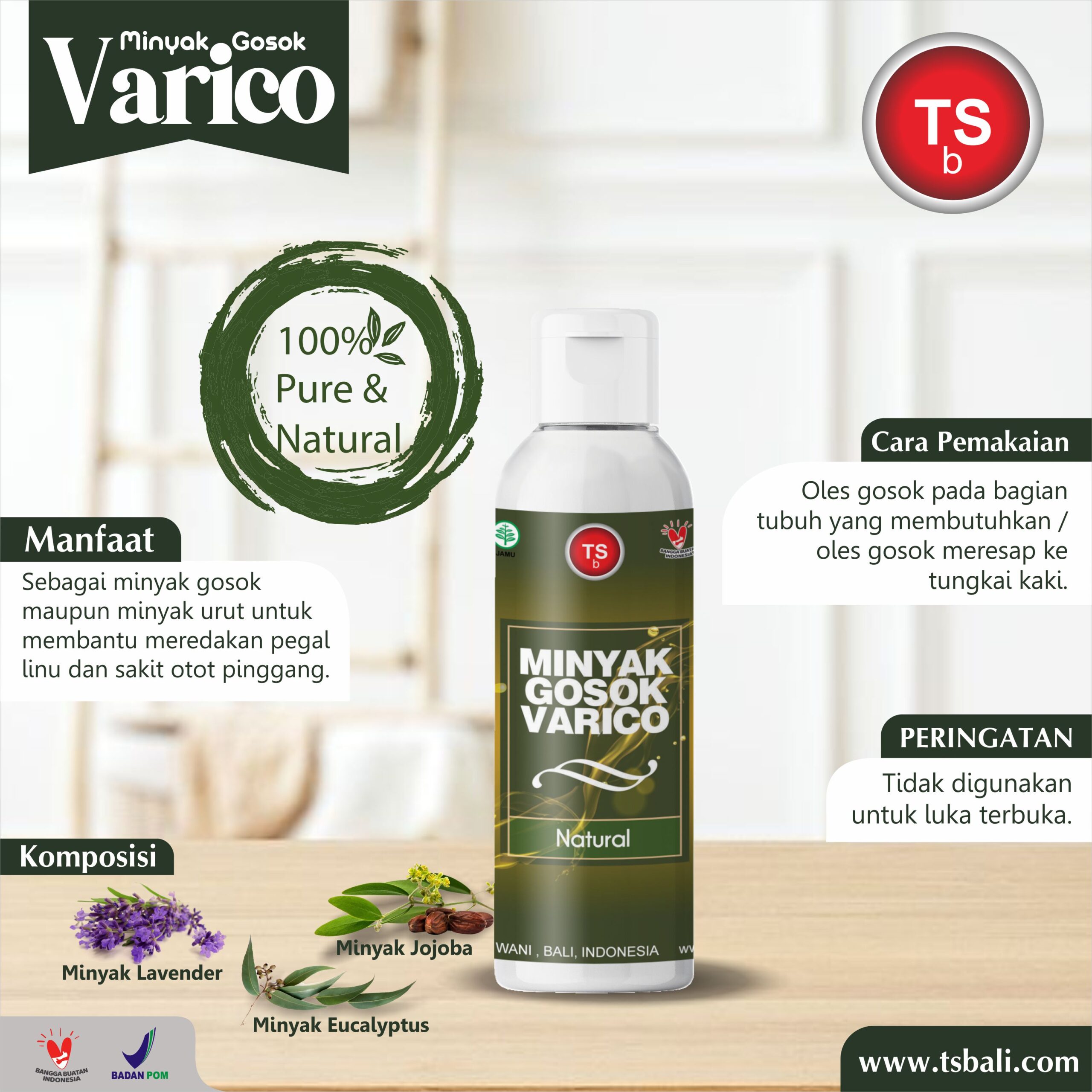 Minyak Gosok Varico - Minyak Varises, Minyak Pijat, Urut - Image 2