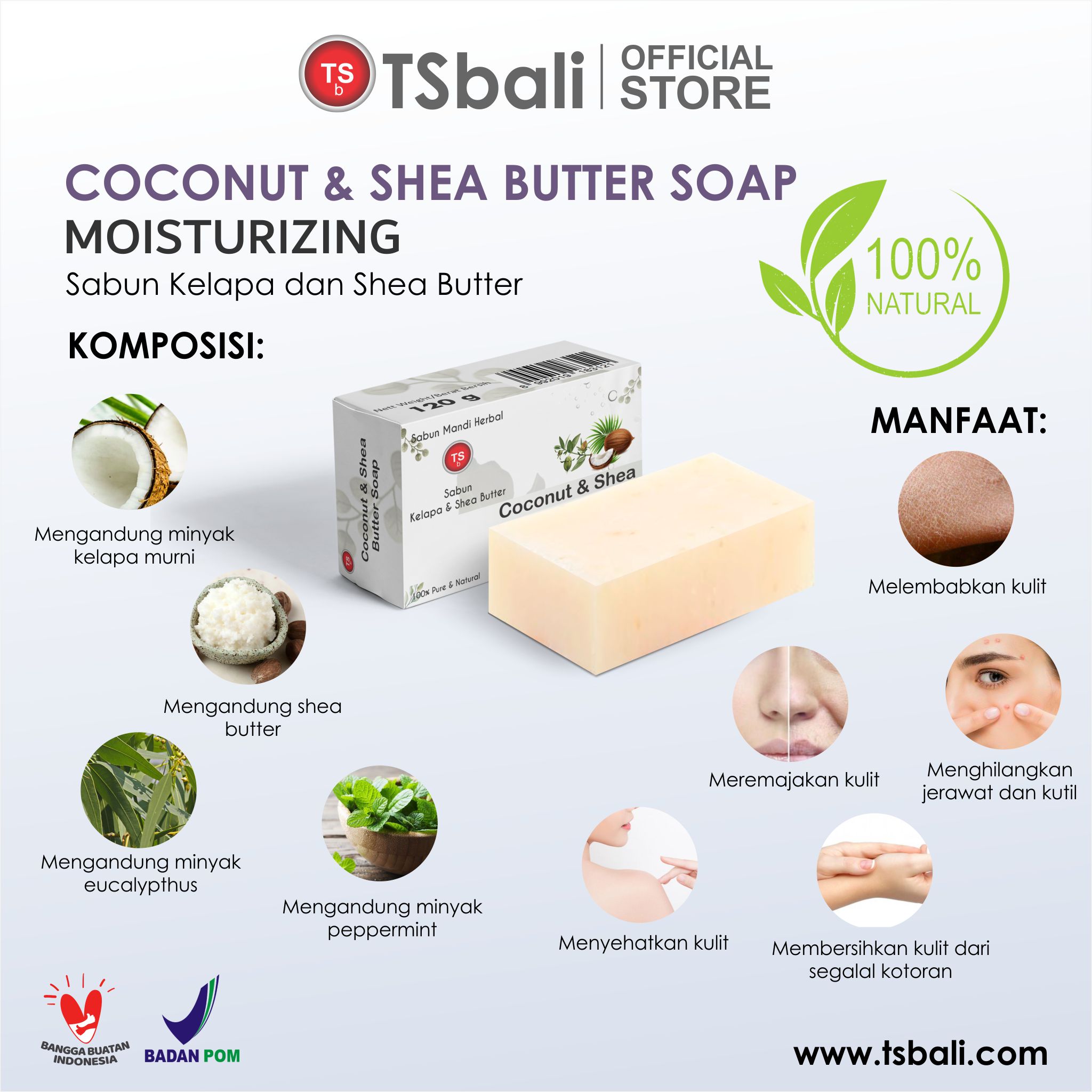 Coconut & Shea Butter Natural Soap - Image 2