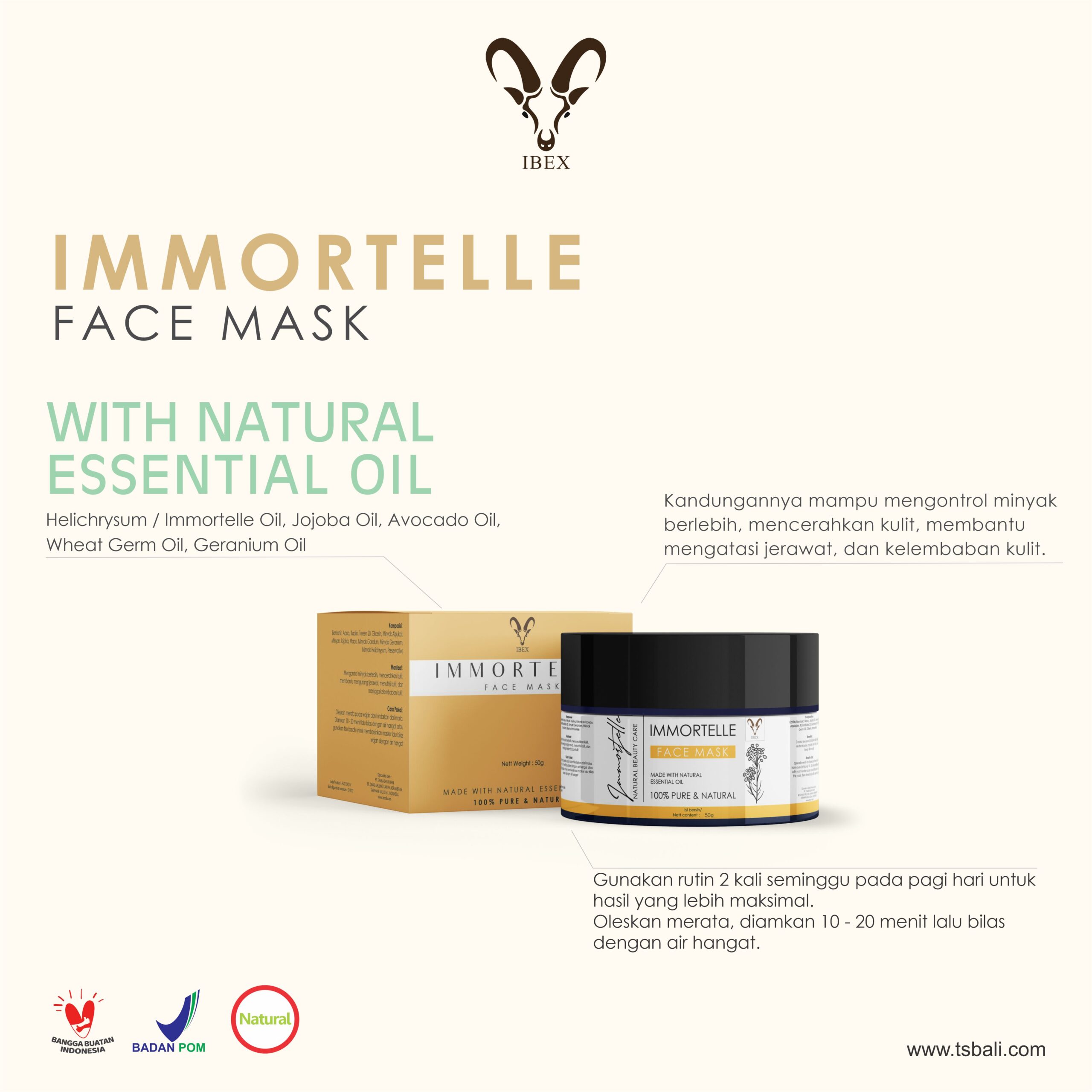 Immortelle Face Mask Natural - Image 2