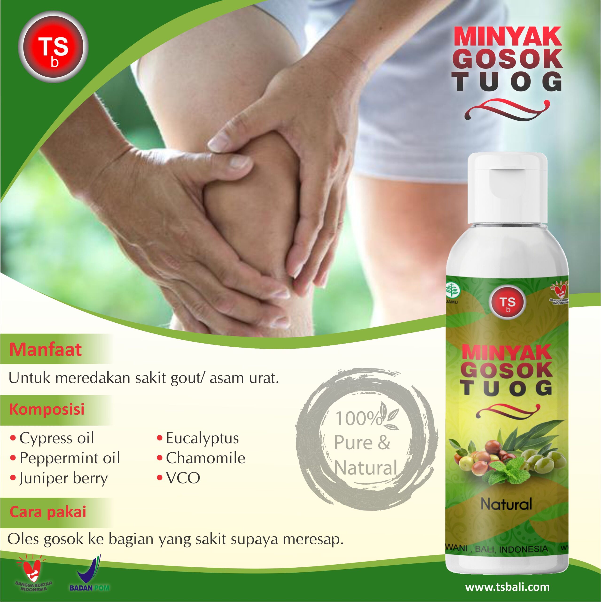 Minyak Gosok Tuog - Minyak Asam Urat, Pijat,Rematik,Nyeri Sendi - Image 2