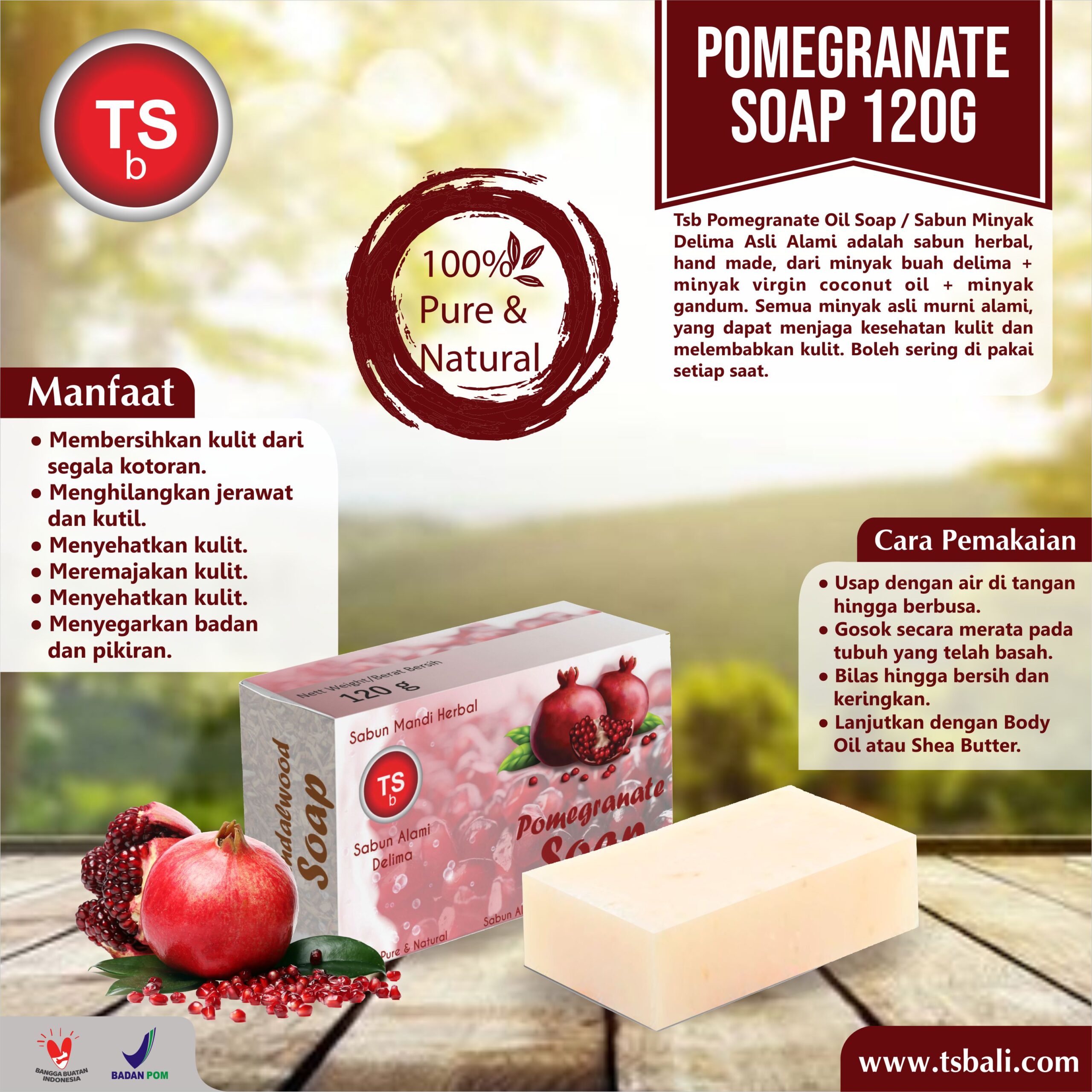 Pomegranate Homemade Natural Soap - Image 2