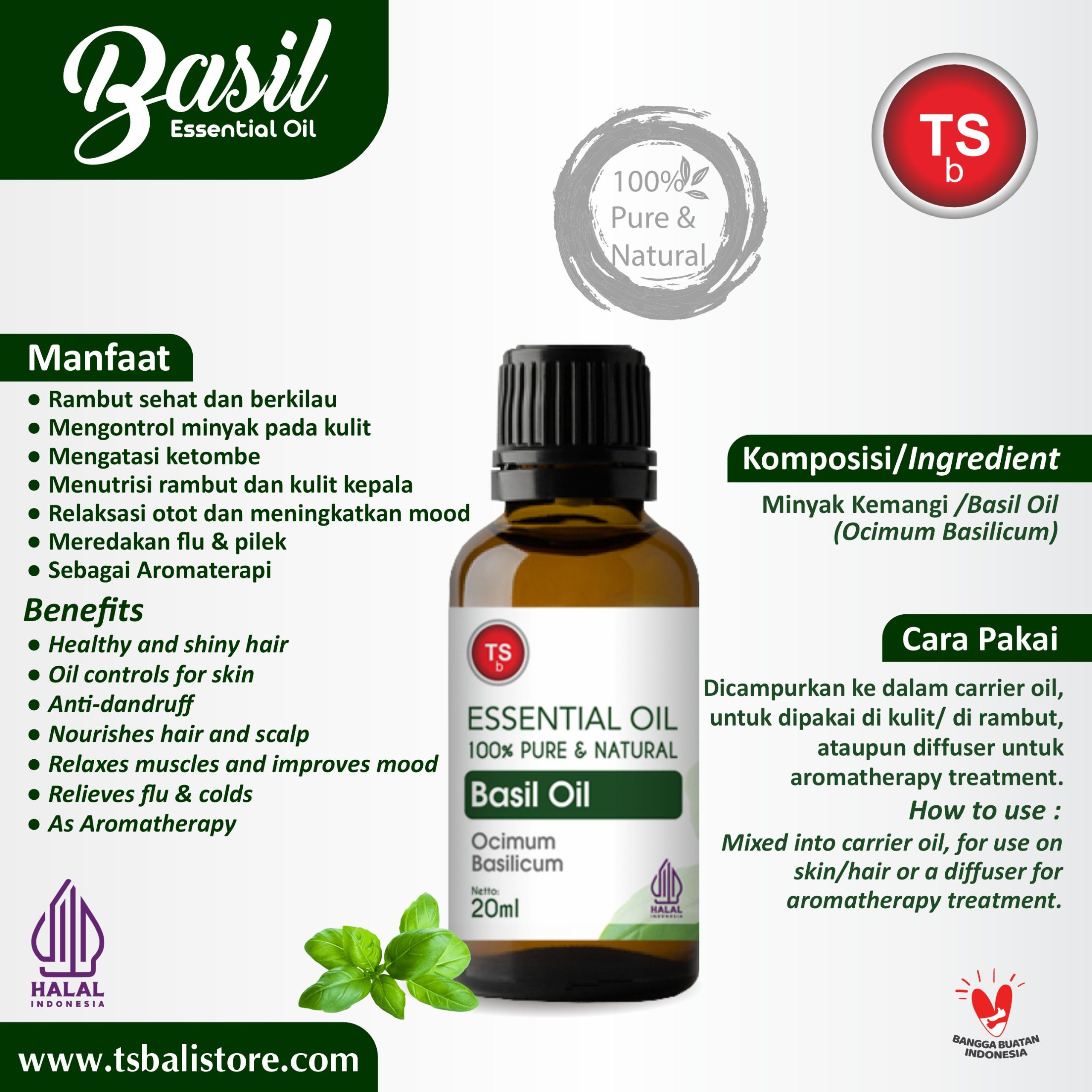 Basil Essential Oil Minyak Kemangi - Image 2