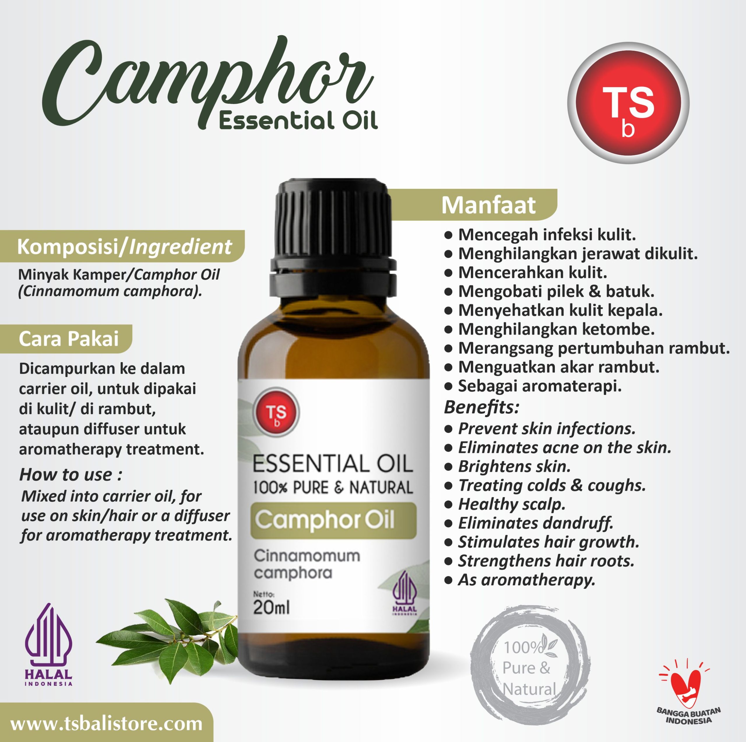 Camphor Oil Minyak Kamper Essential Oil - Image 2