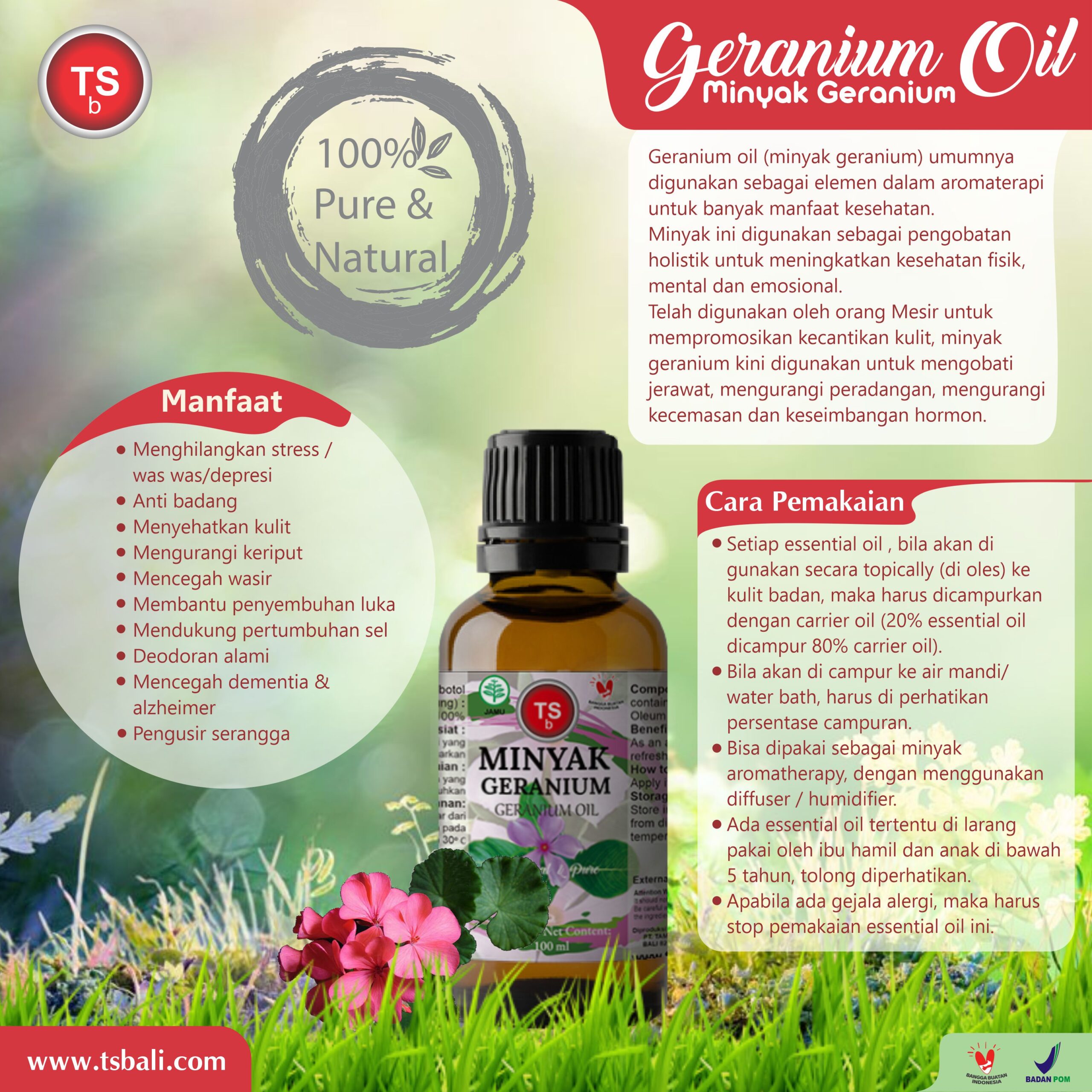 Geranium Essential Oil/Minyak Geranium - Image 2