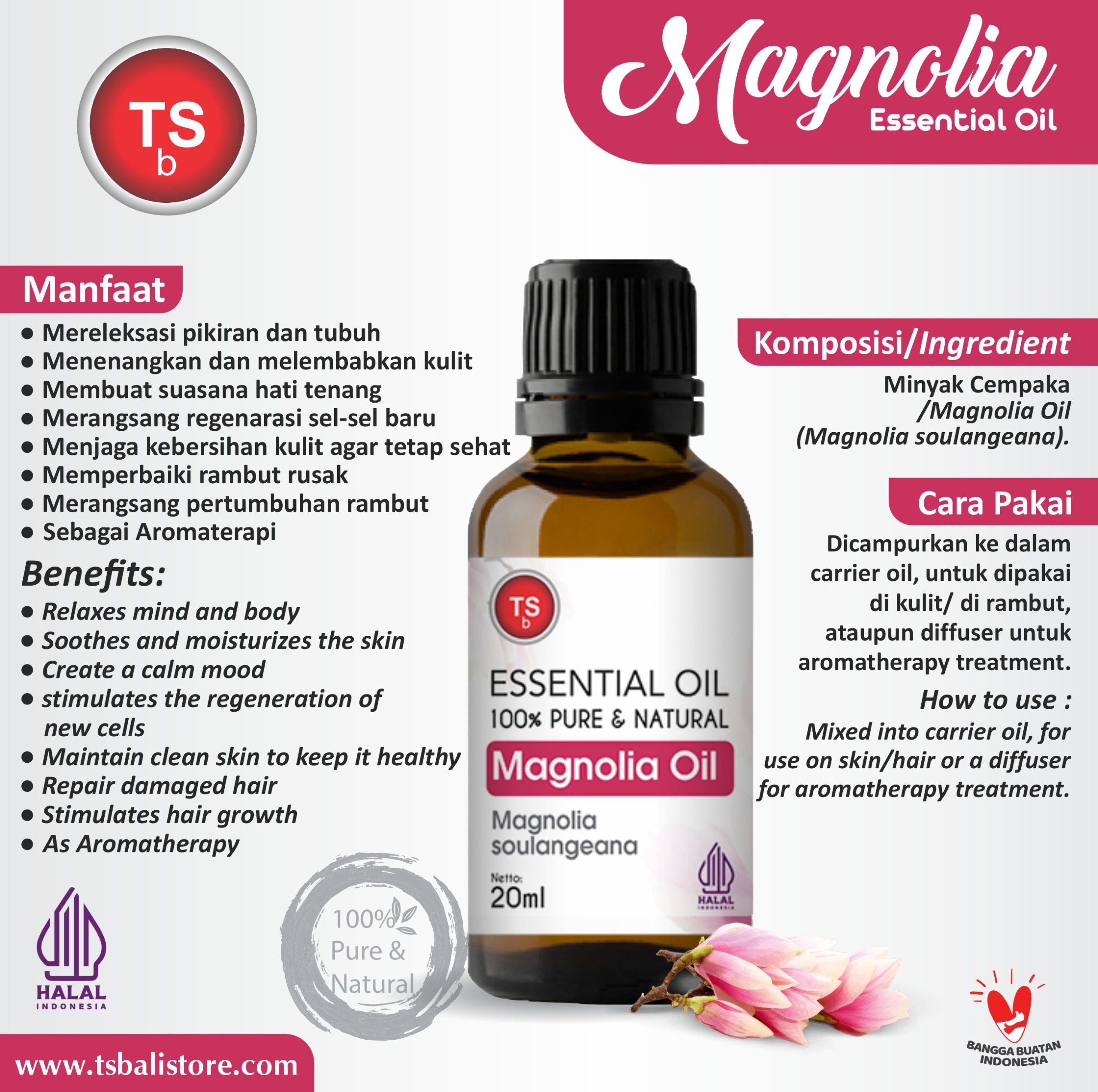 Magnolia Essential Oil Minyak Cempaka - Image 2