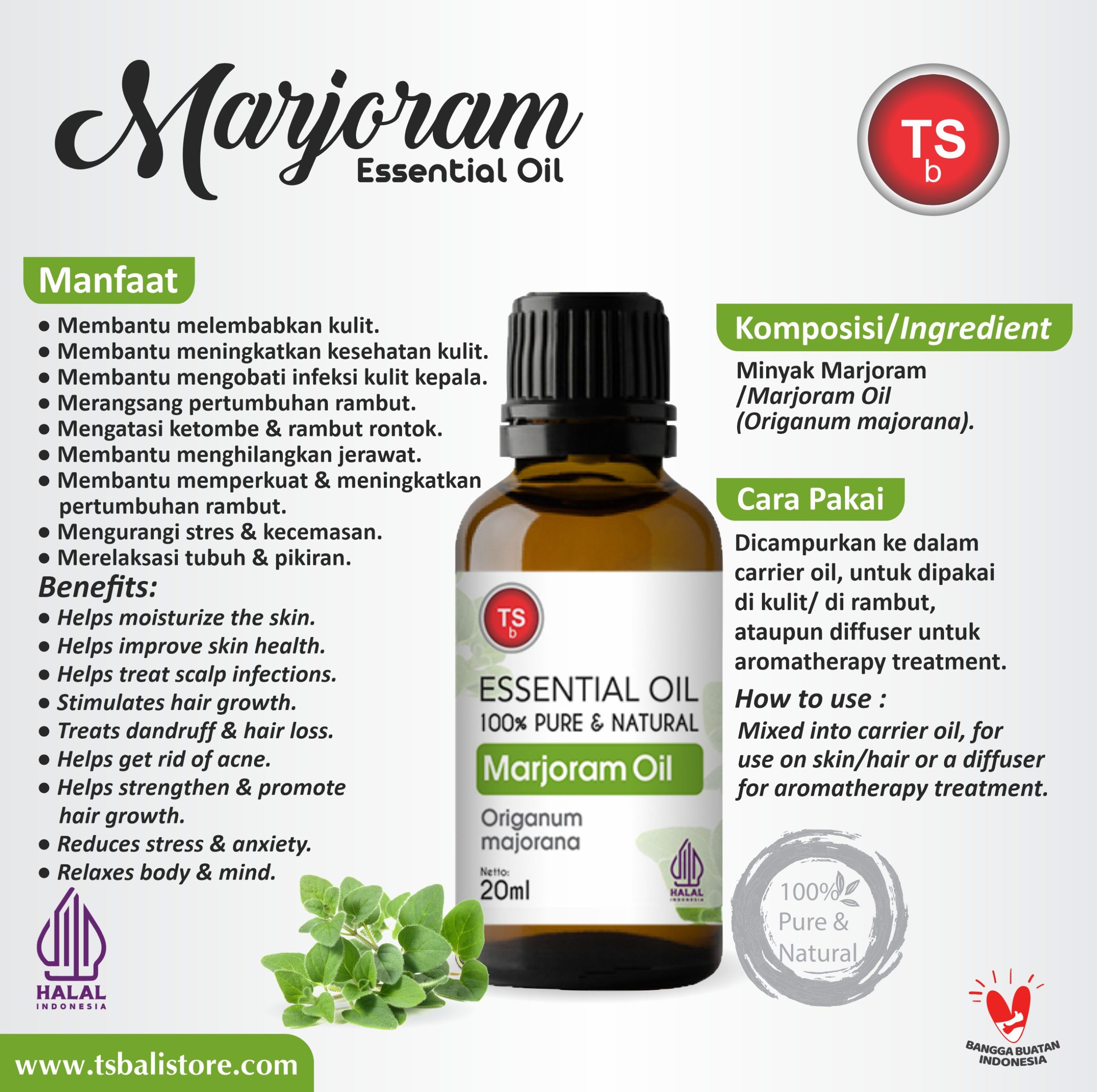 Marjoram Oil – Minyak Marjoram Essential Oil - Image 2