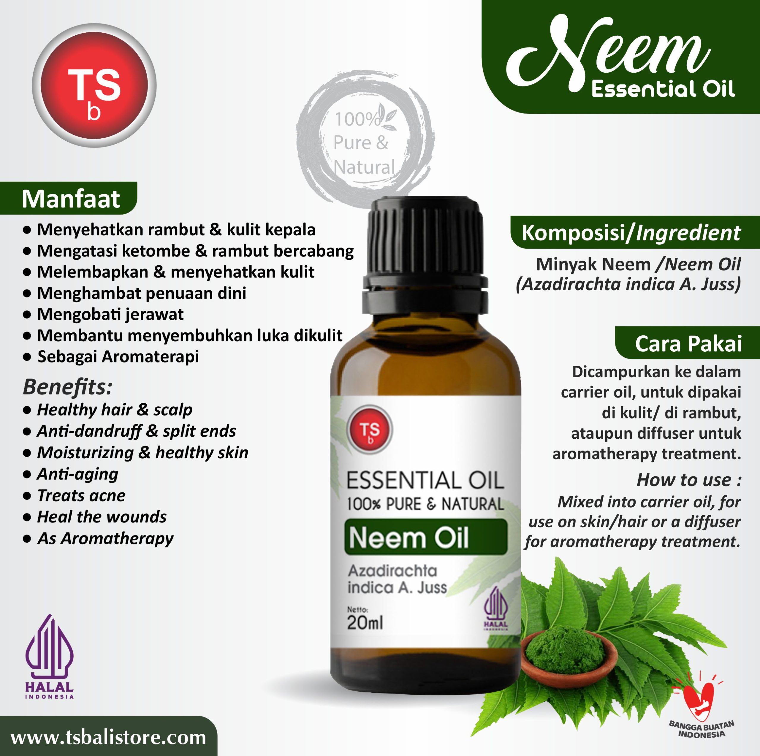 Neem Oil – Minyak Neem Essential Oil - Image 2
