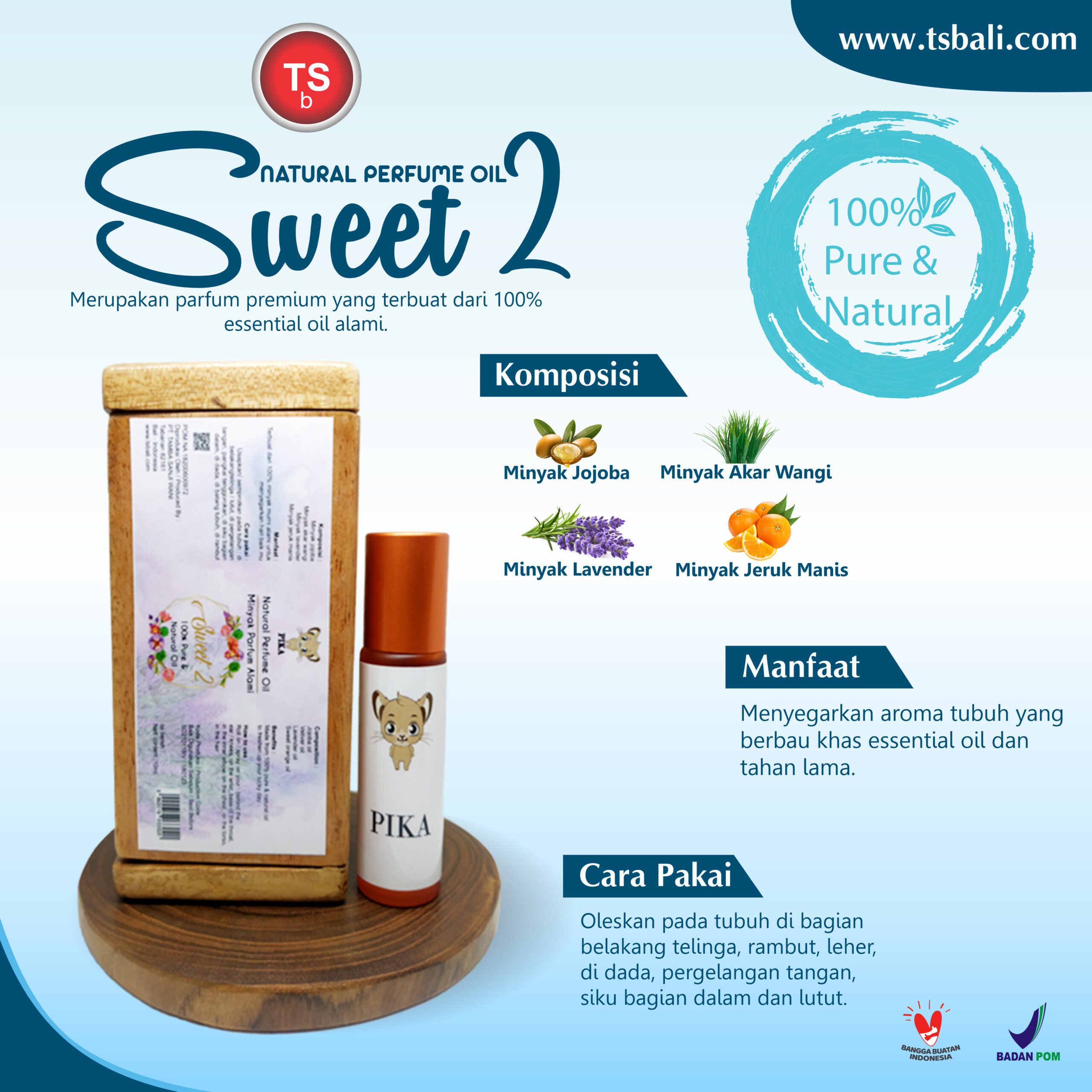 Sweet 2 Fresh Natural Parfume Essential Oil - Roll On - Image 2