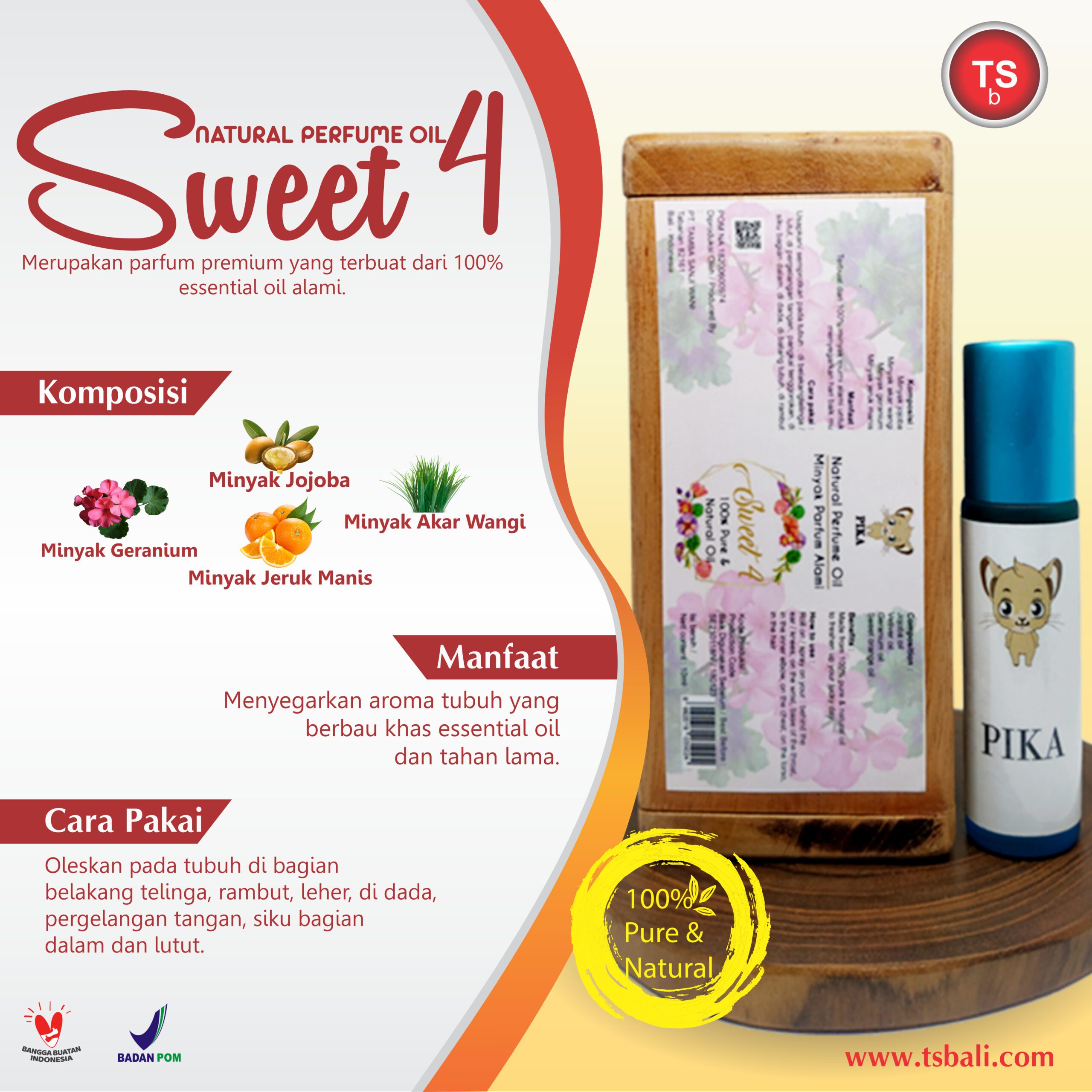 Sweet 4 Fresh Natural Parfume Essential Oil - Roll On - Image 2