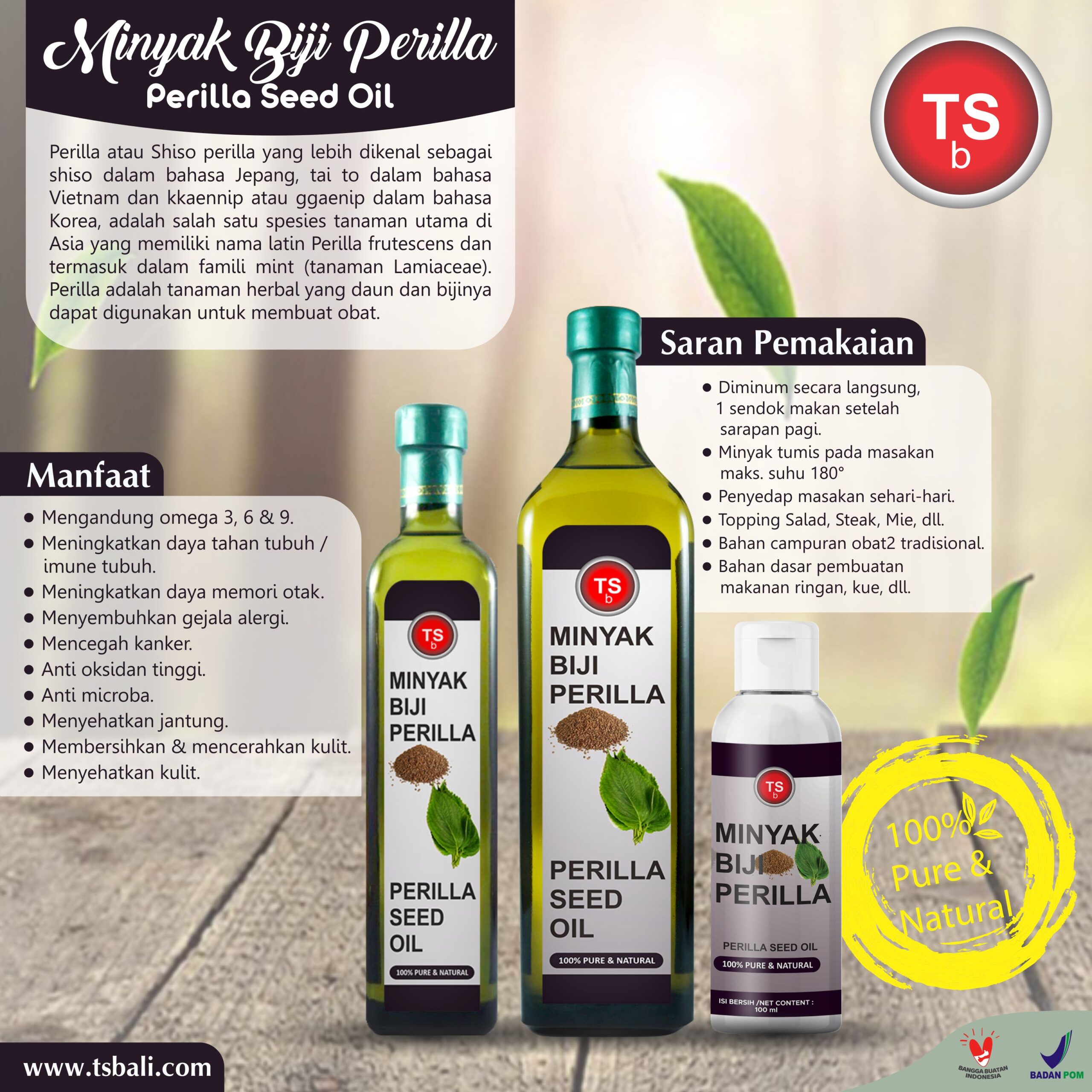 Perilla Seed Oil - 1L - Image 2