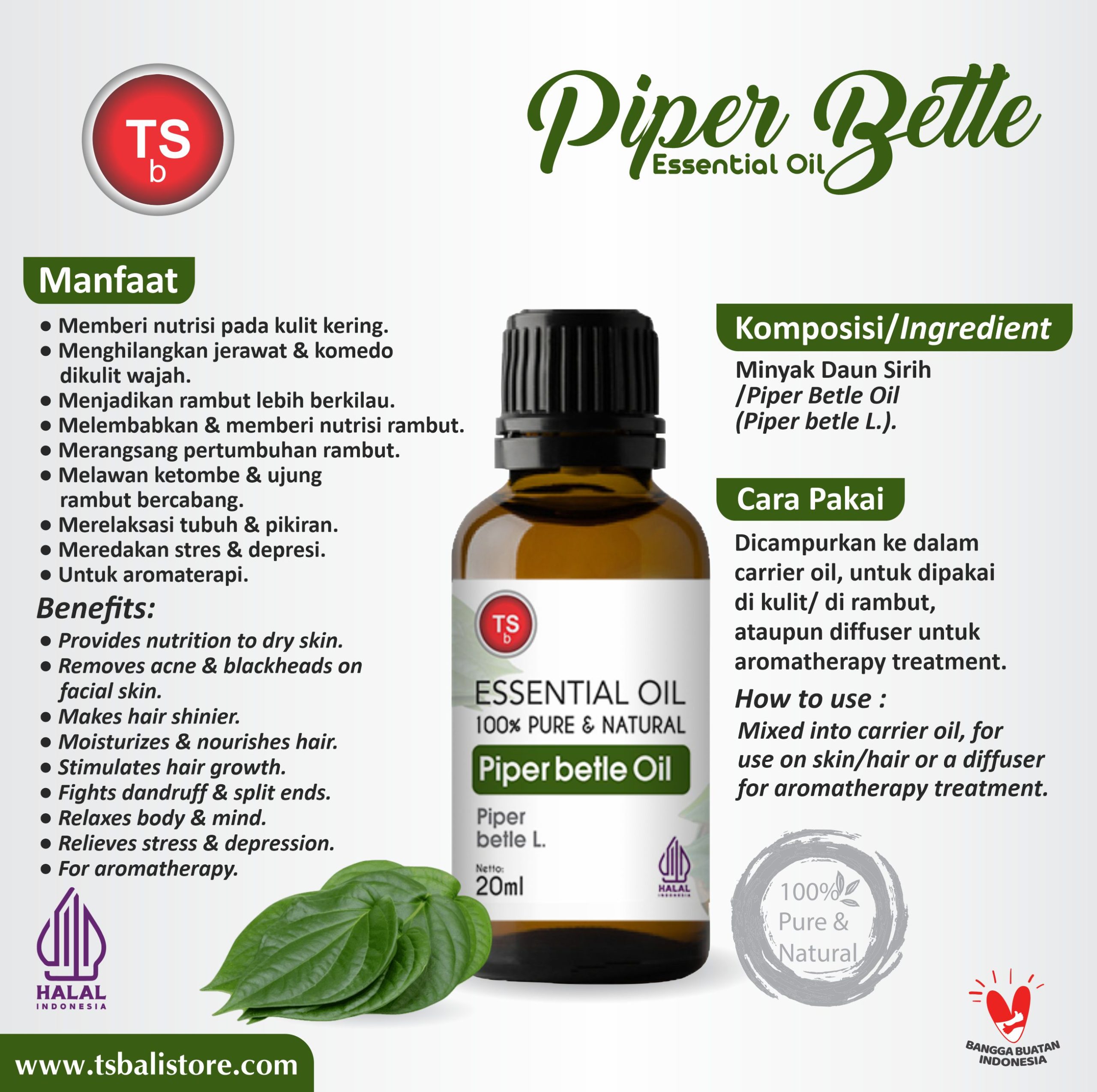 Piper Betle Oil - Minyak Daun Sirih - Image 2