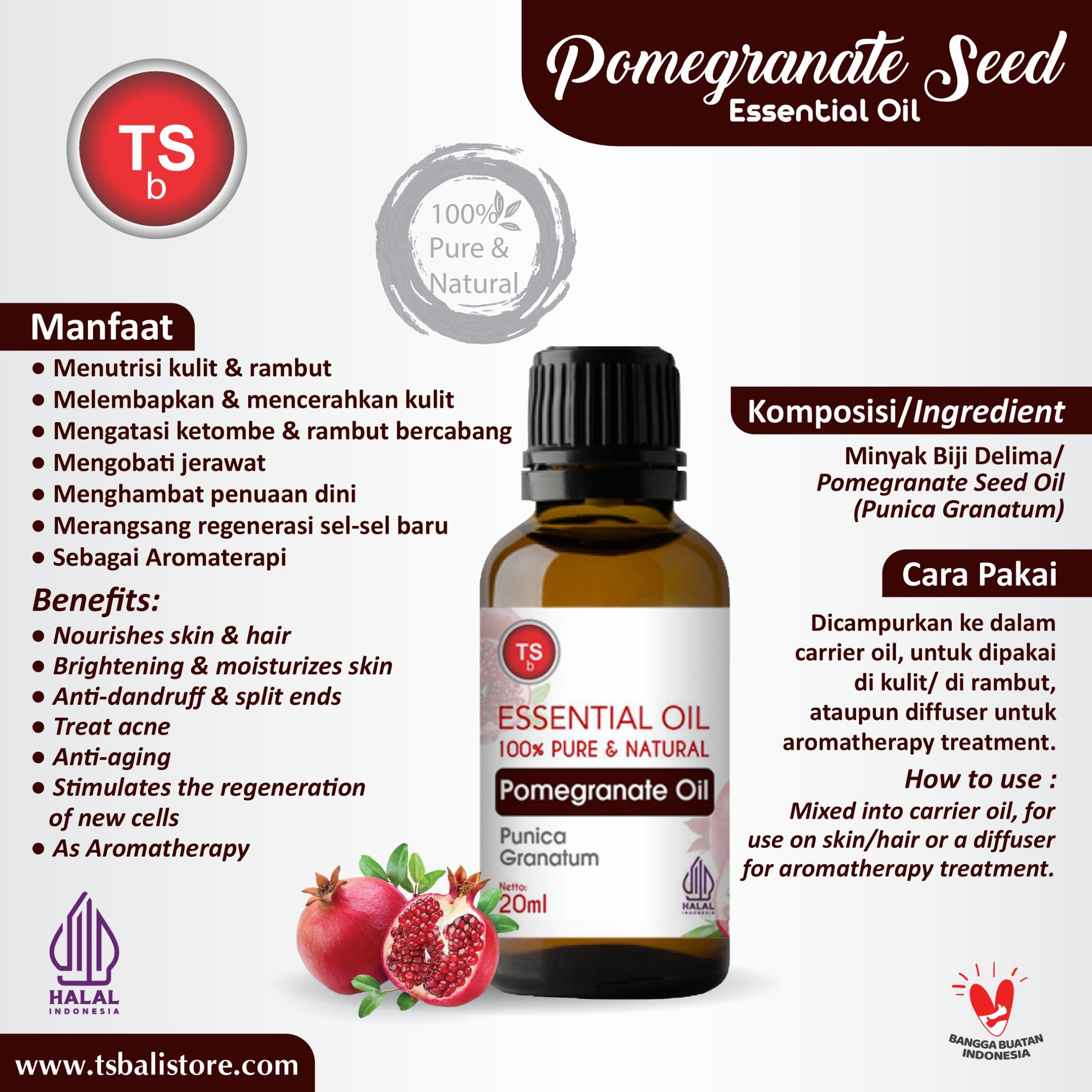 Pomegranate Essential Oil - Minyak Biji Delima - Image 2