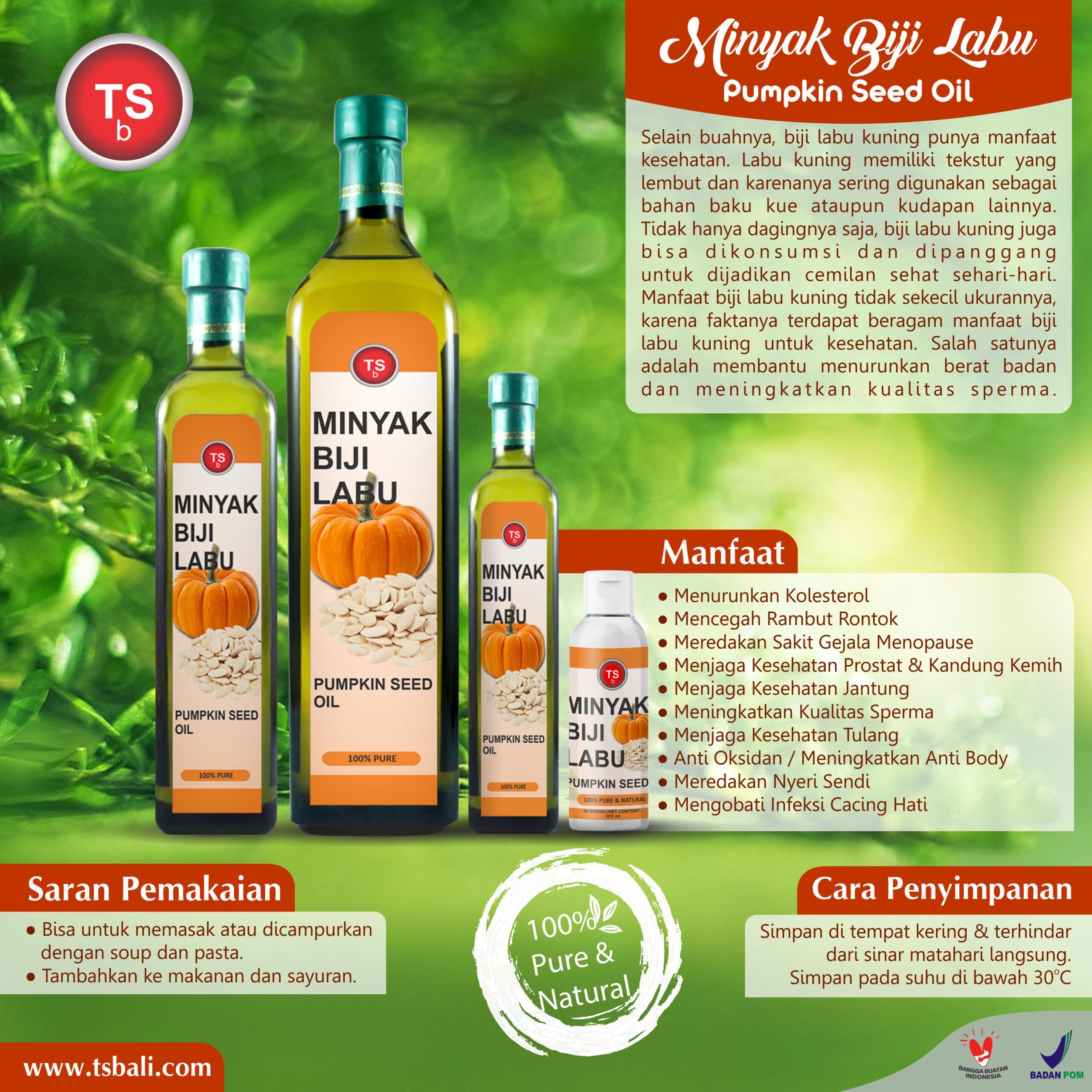 Minyak Biji Labu / Pumpkin Seed Oil - Image 2