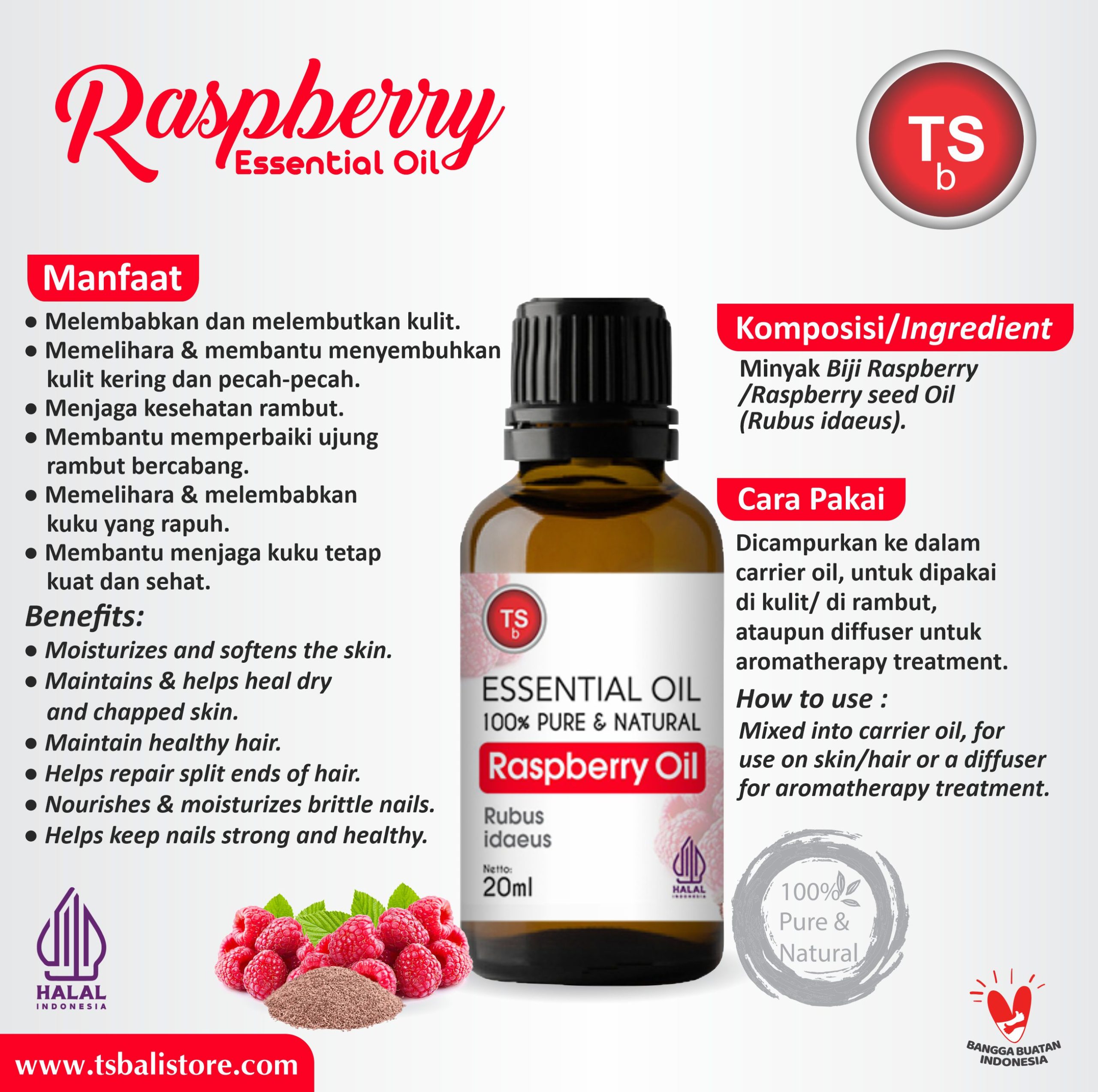Minyak Biji Raspberry / Raspberry Seed Oil - Image 2