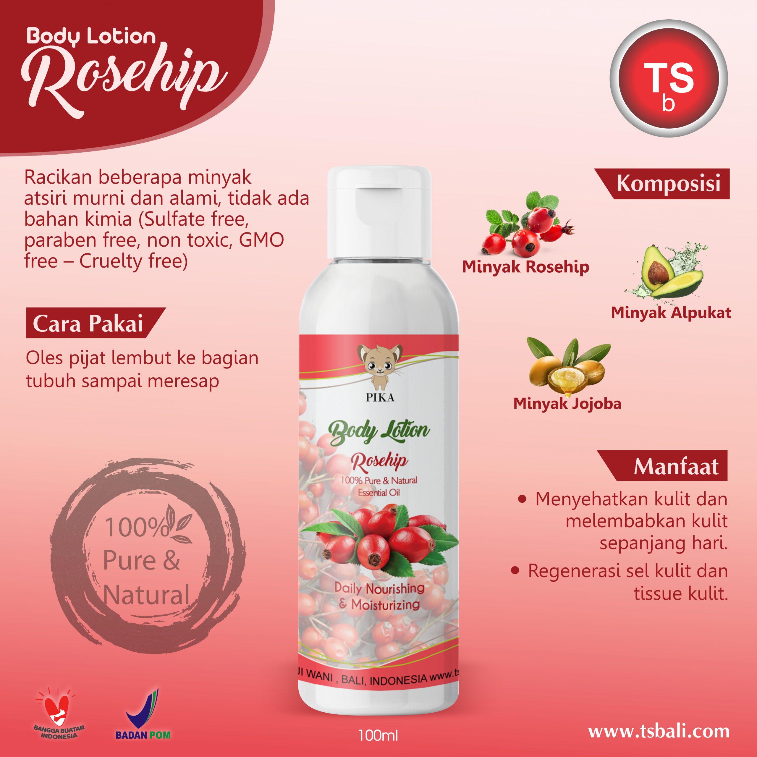 Rosehip Body Lotion Oil - Image 2