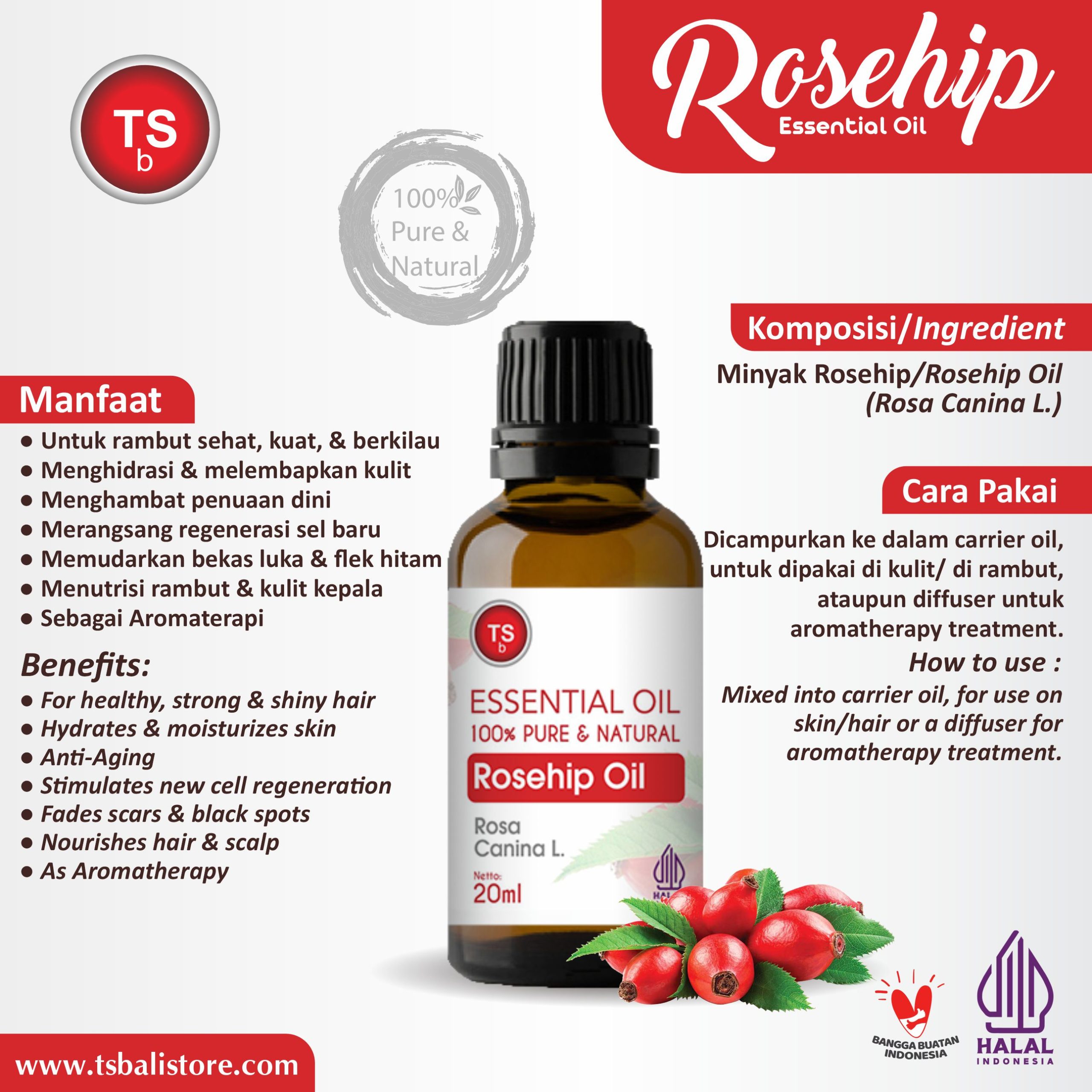 Rosehip Oil Minyak Rosehip Essential Oil - Image 2