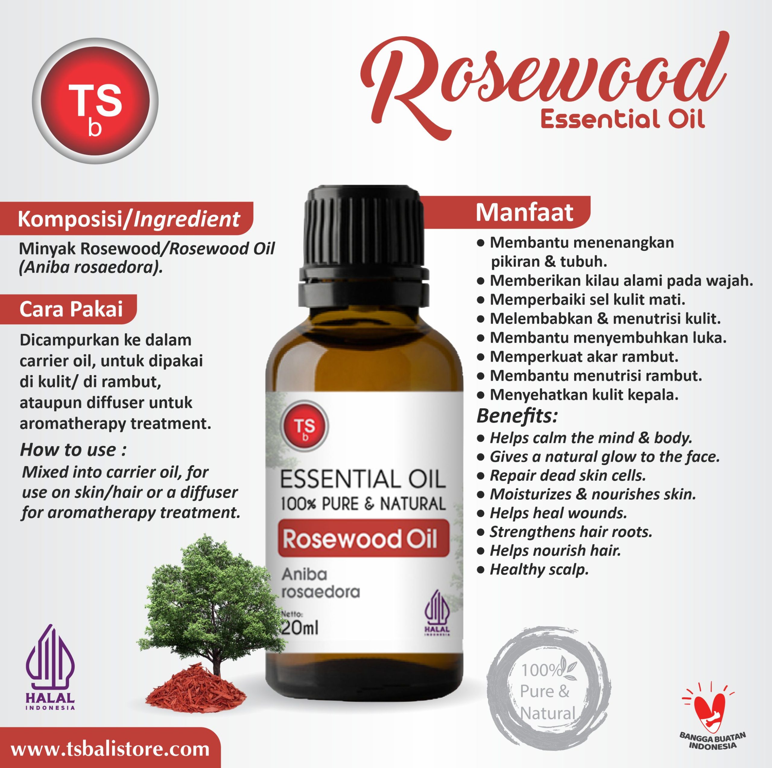 Rosewood Oil Minyak sonokeling Essential Oil - Image 2