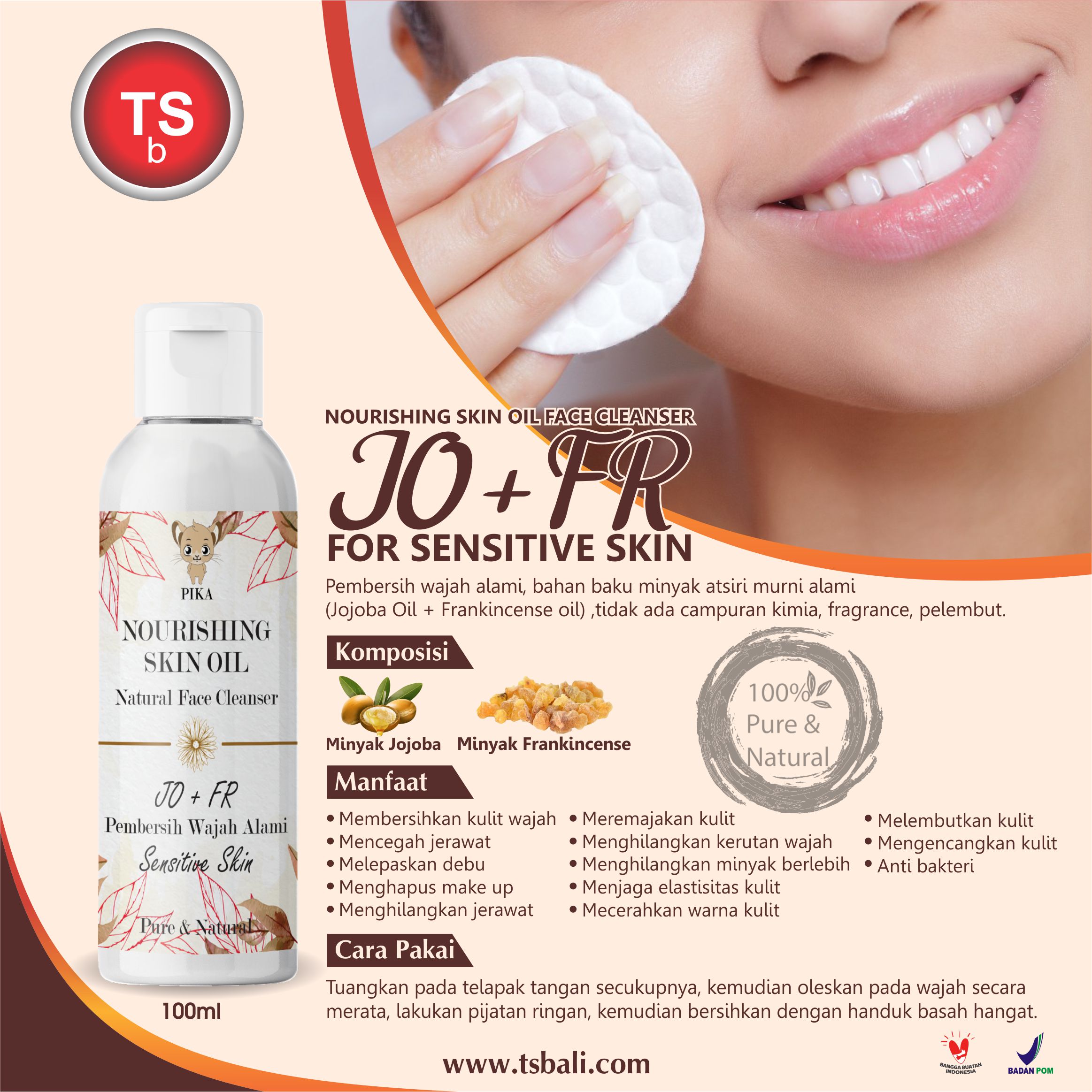 Natural Face Cleanser JO + FR - Image 2