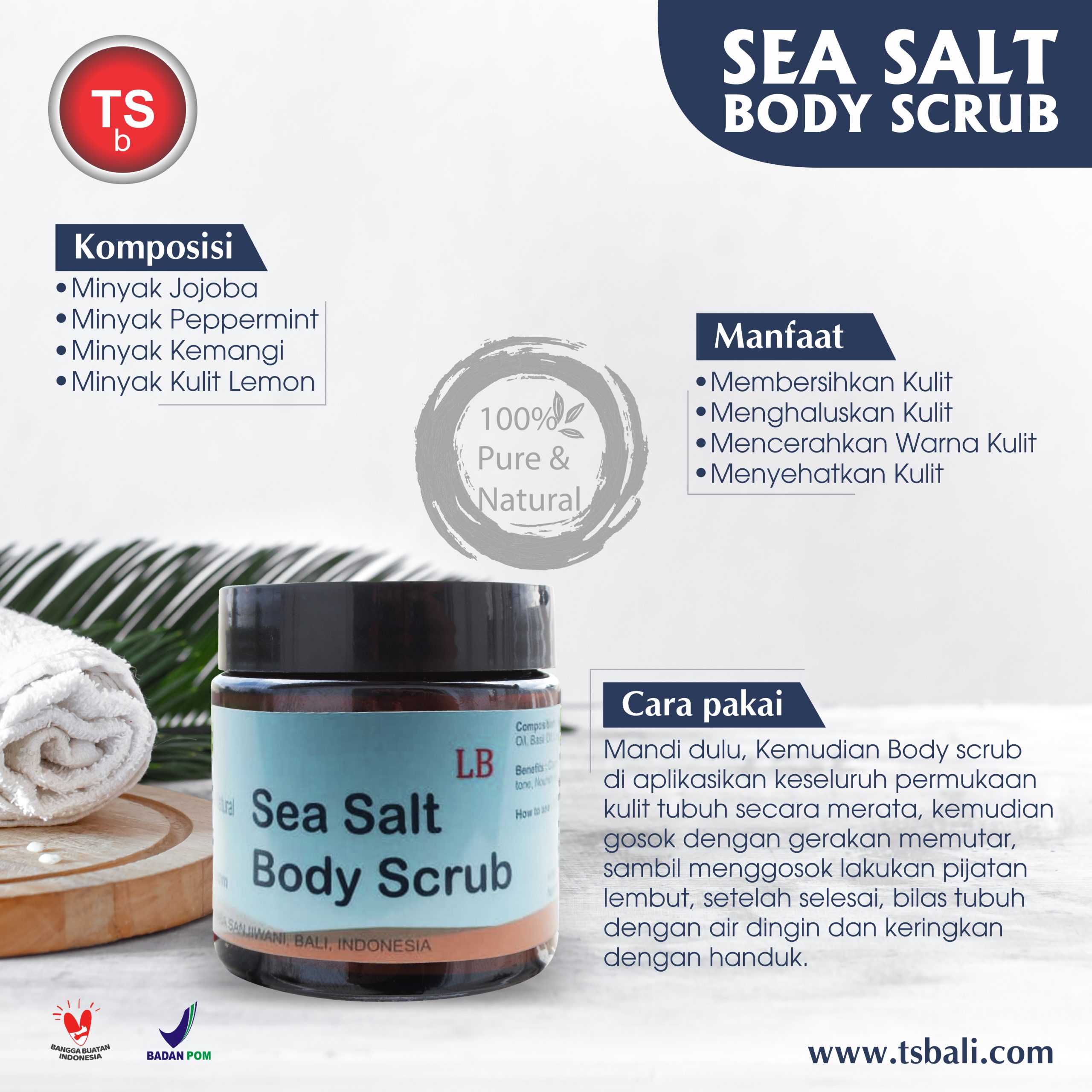 Natural & Organic Dead Sea Salt Body Scrub - Image 2