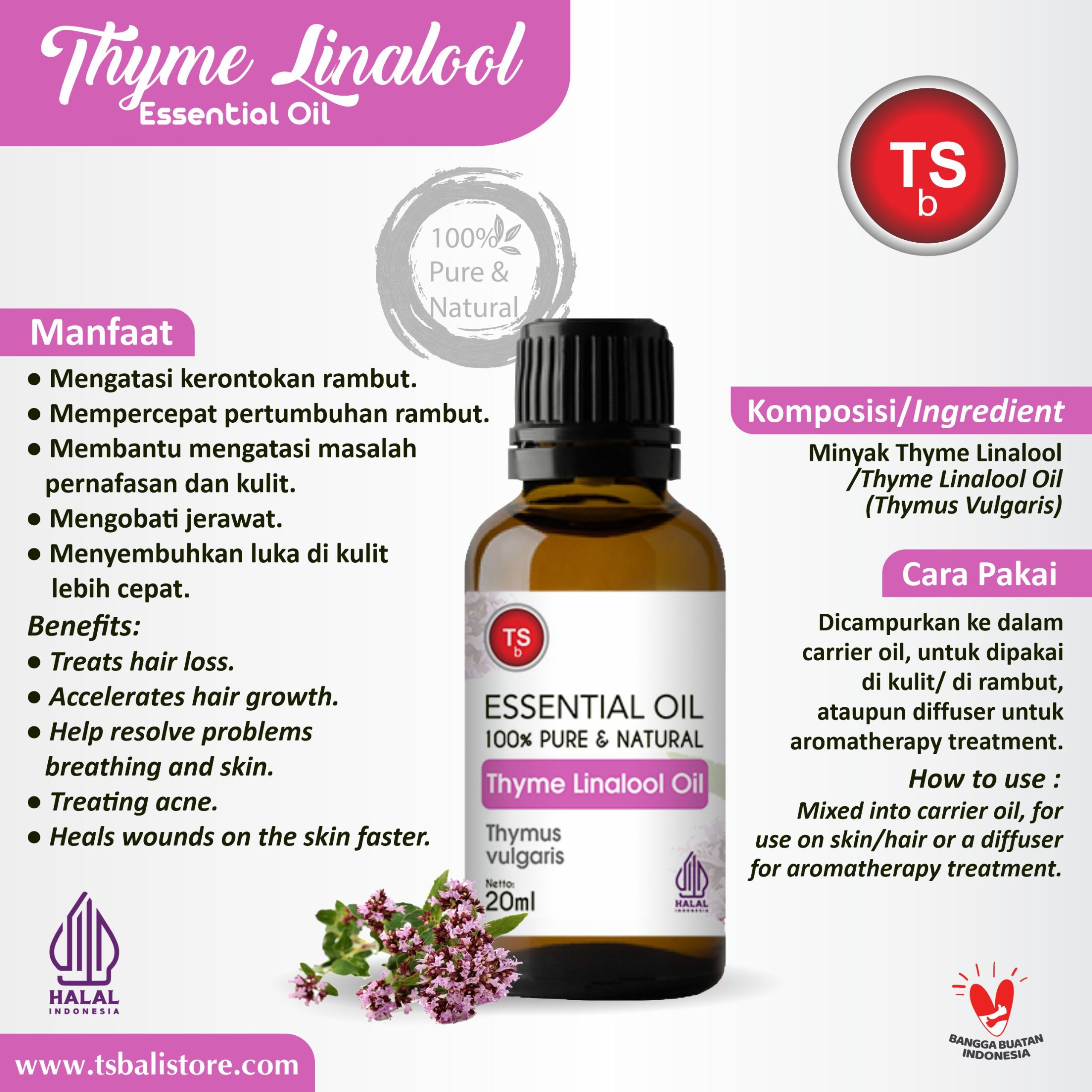Thyme Linalool Essential Oil - Image 2