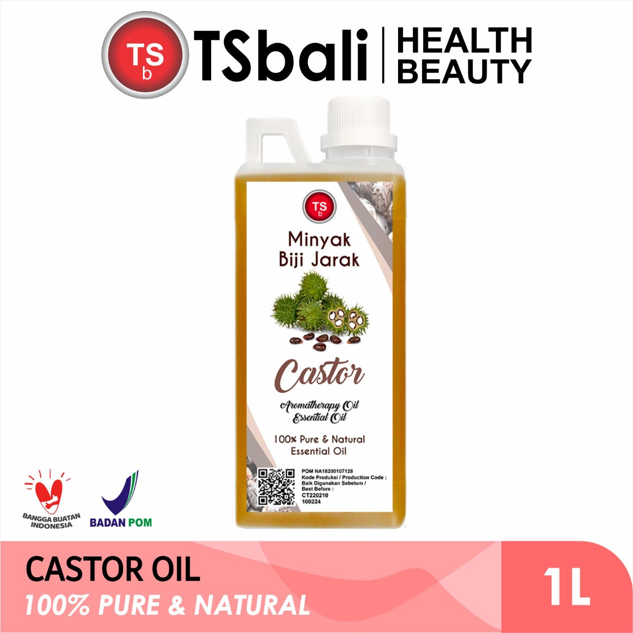 TSb Castor Oil Cold Pressed Unrefined 1000ml