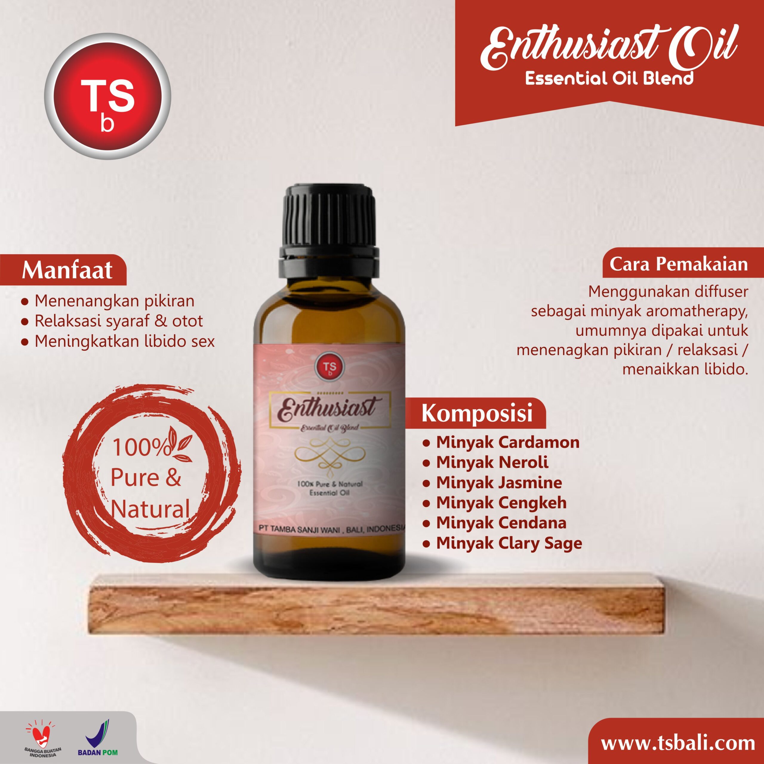 Enthusiast - Aphrodisiac - Aromatherapy Oil - Blend Essential Oil - Image 2