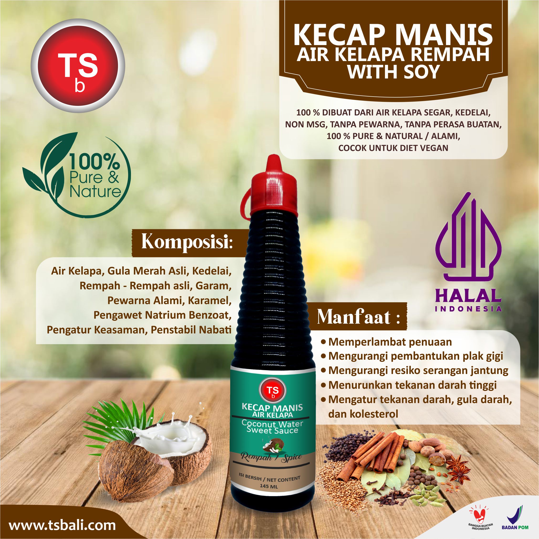 Kecap Manis Air Kelapa - Rempah 145ml - Image 2