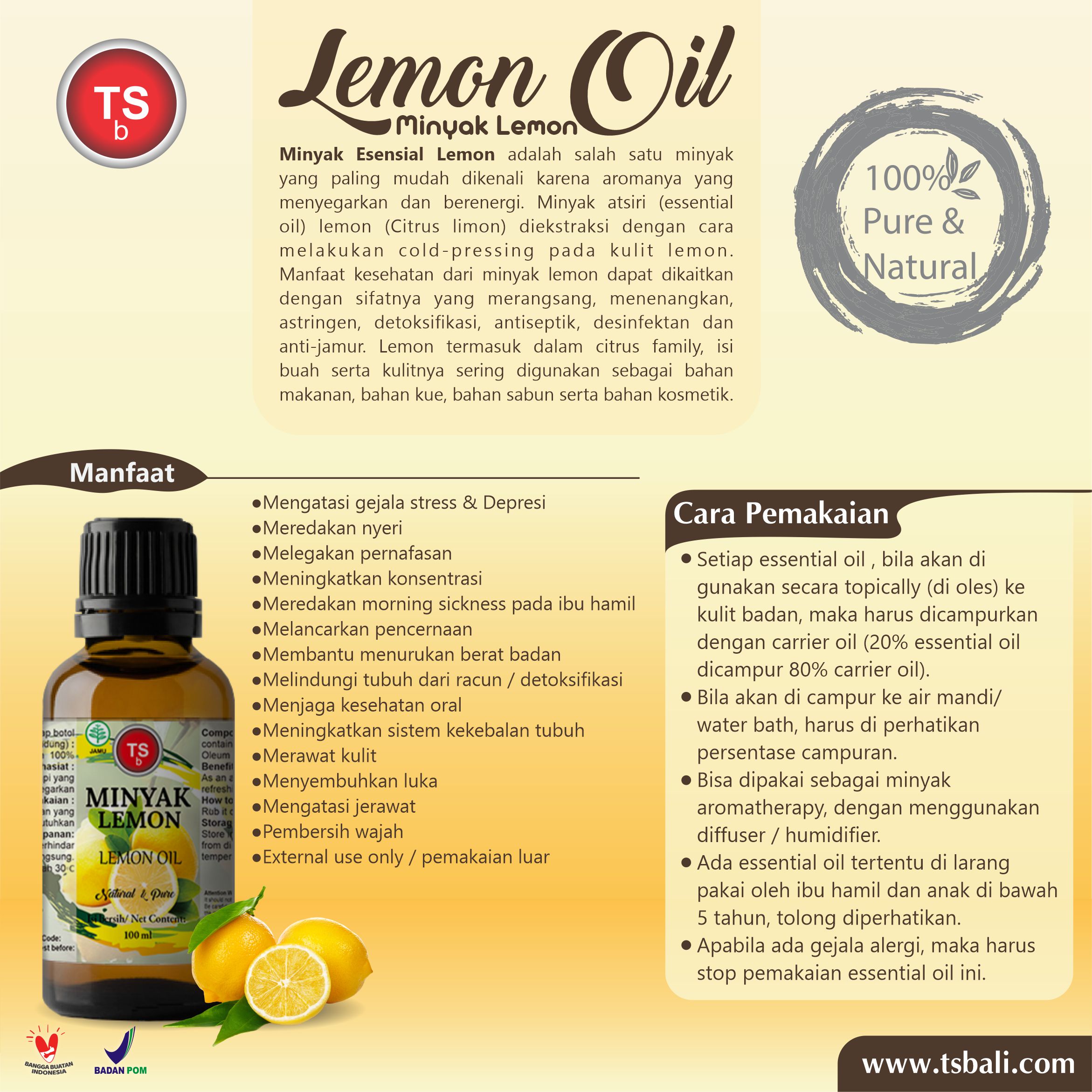 Lemon Essential Oil/Minyak Lemon - Image 2