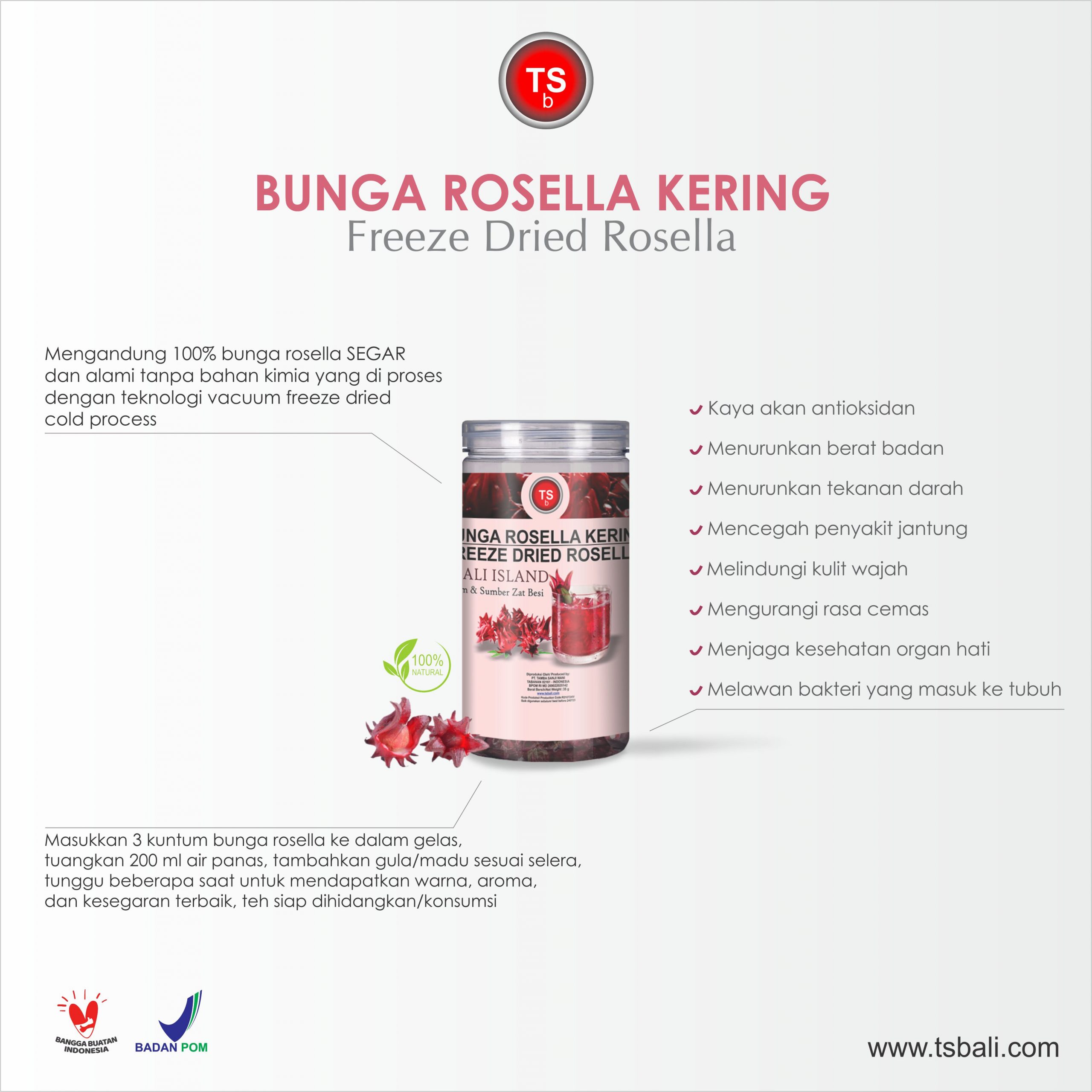Bunga Rosella Kering (Freeze Dried) - Image 2