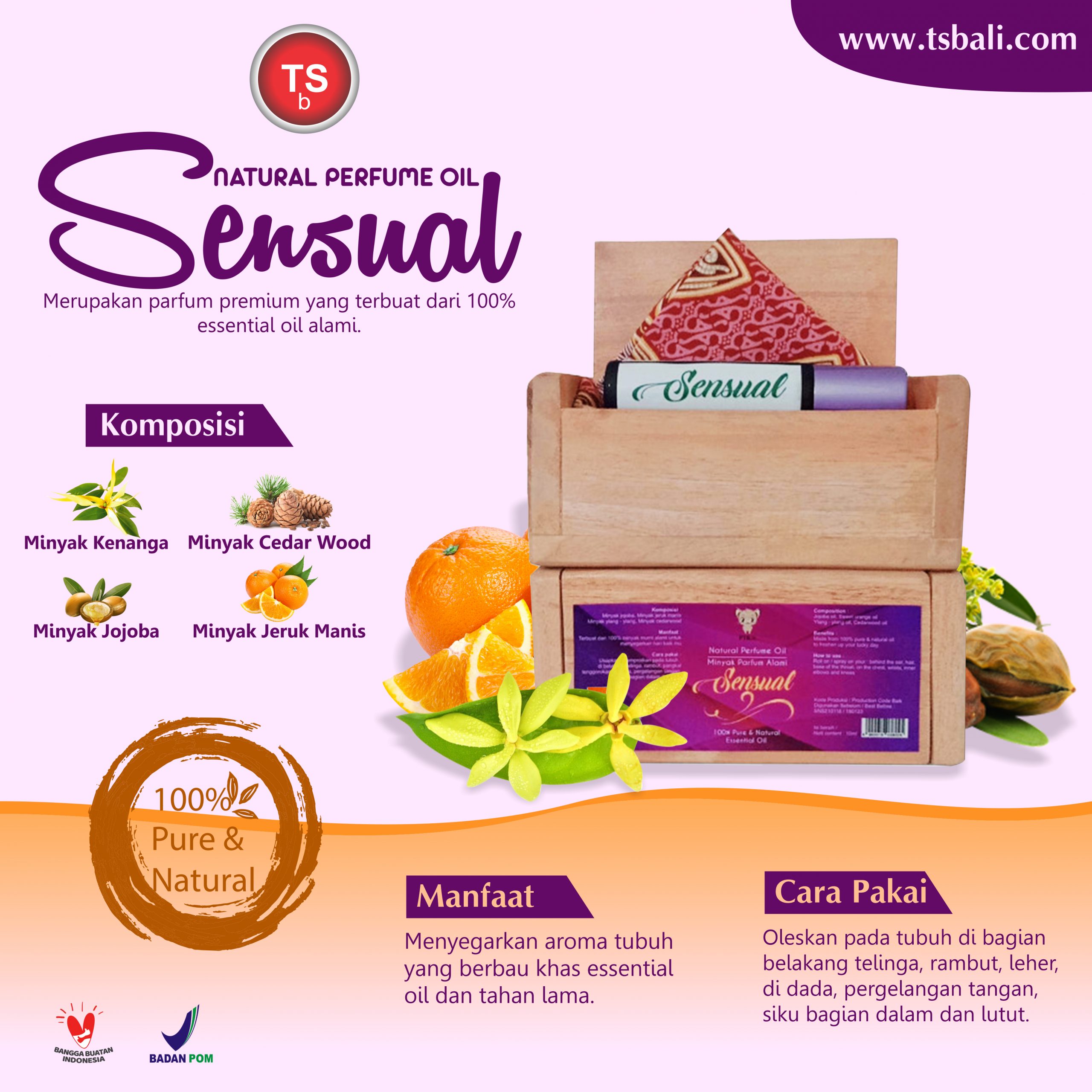 Sensual Fresh Natural Parfume Essential Oil - Roll On - Image 2