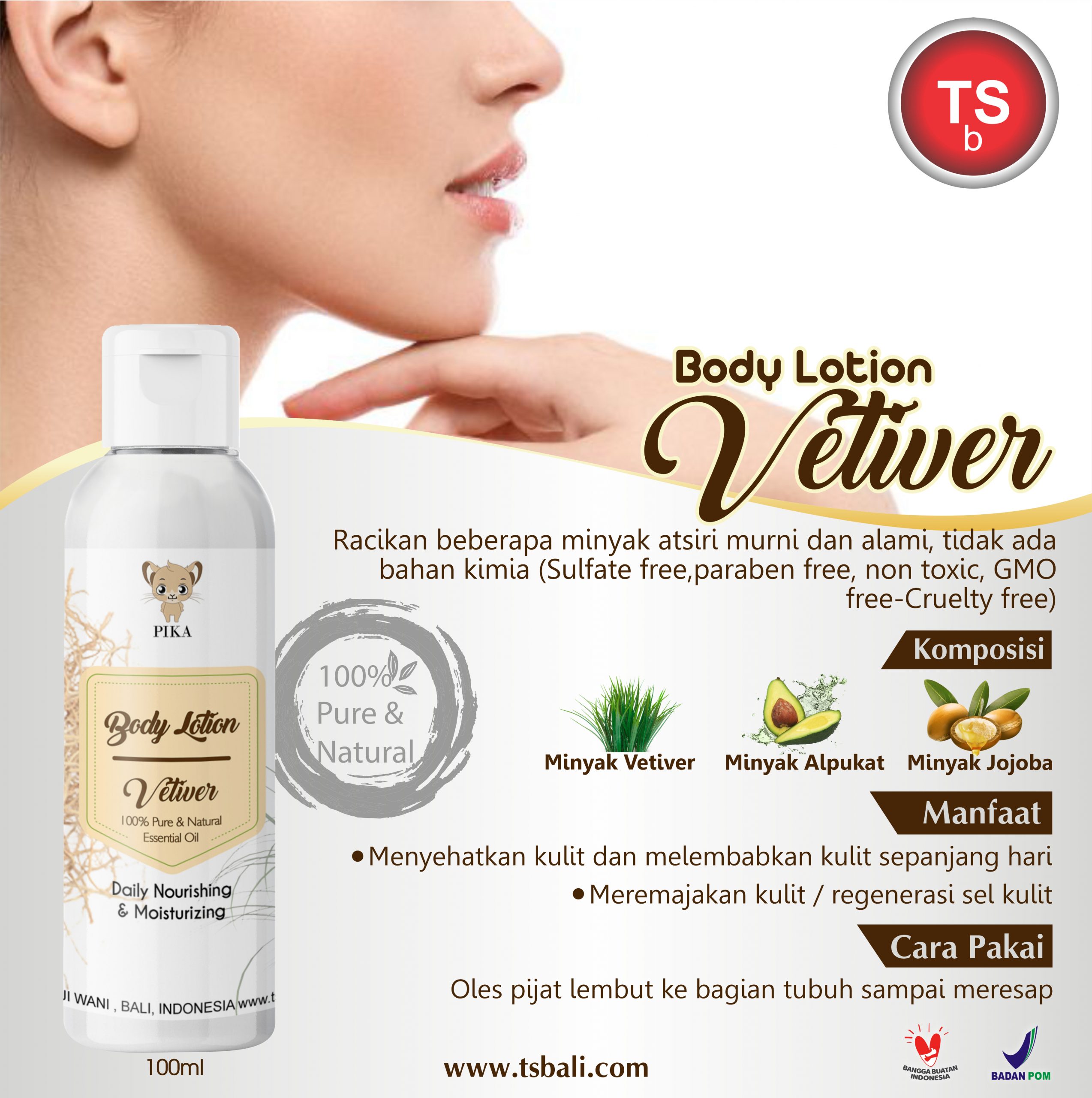 Vetiver Body Lotion Oil - Image 2