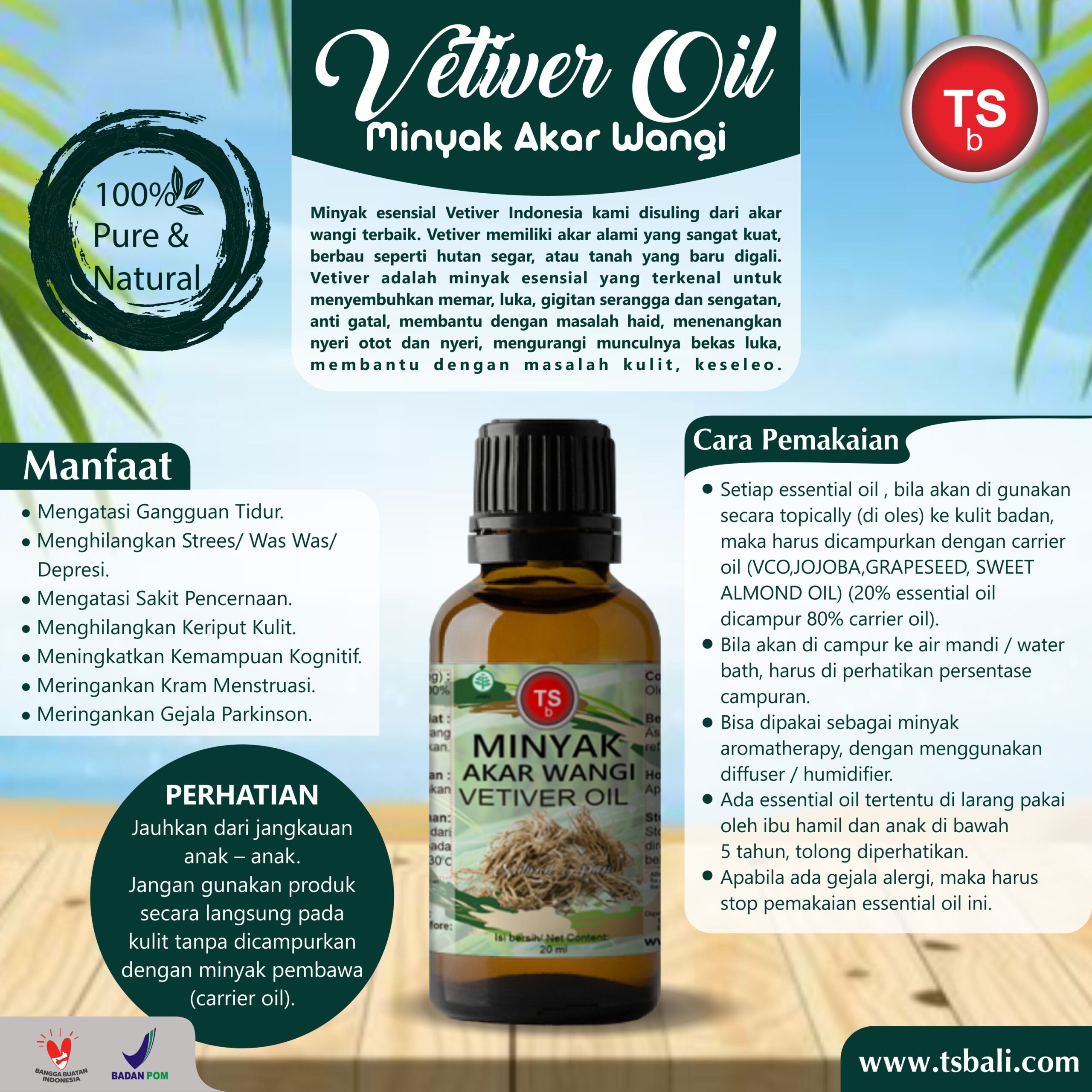 Vetiver Oil/Minyak Akar Wangi - Image 2