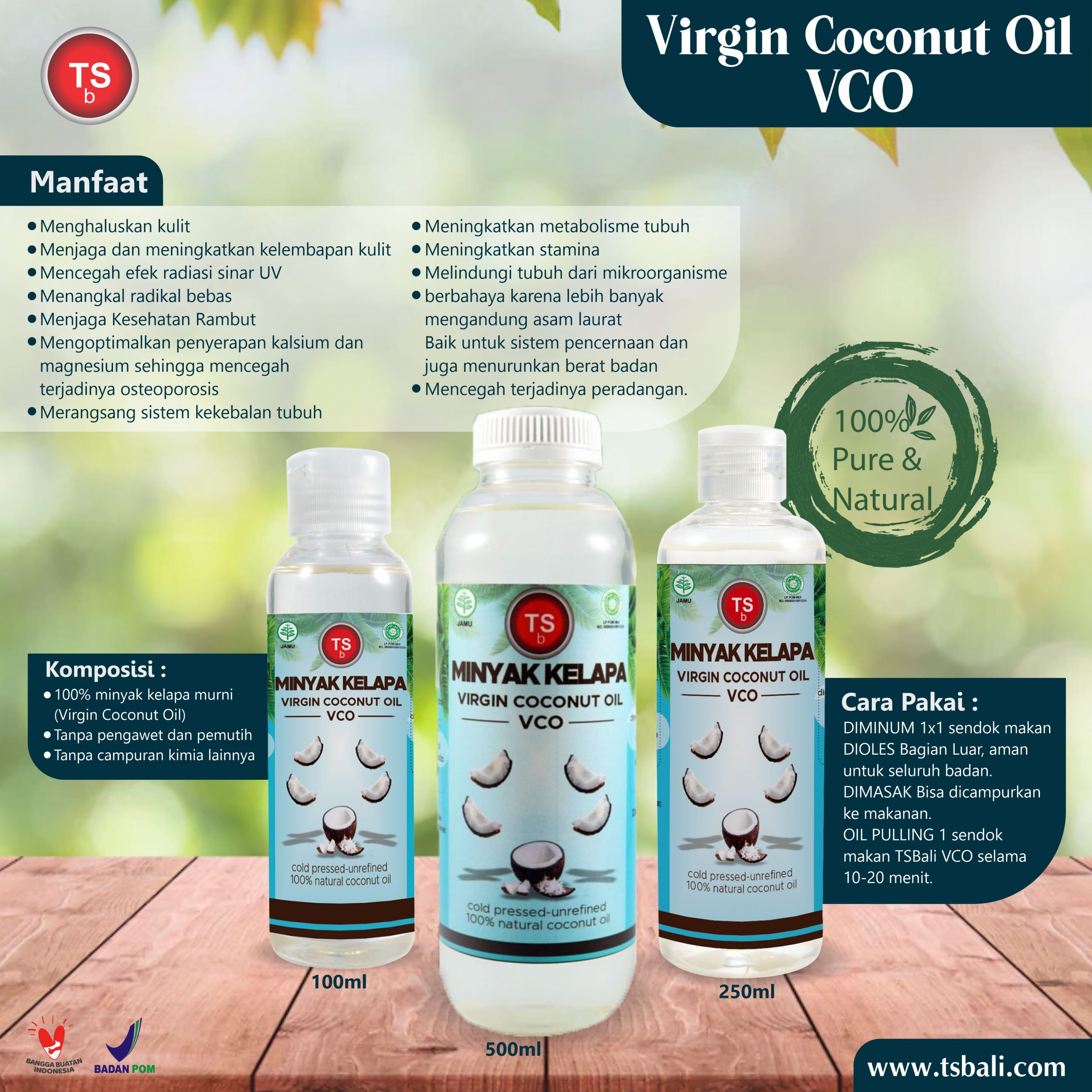 Minyak Kelapa Murni/VCO Virgin Coconut Oil - 100ml - Image 2