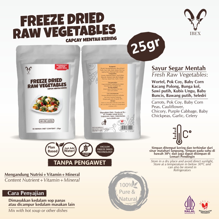 Freeze Dried Raw Vegetables/Capcay Mentah Kering/Sayur Kering 25gr - Image 2