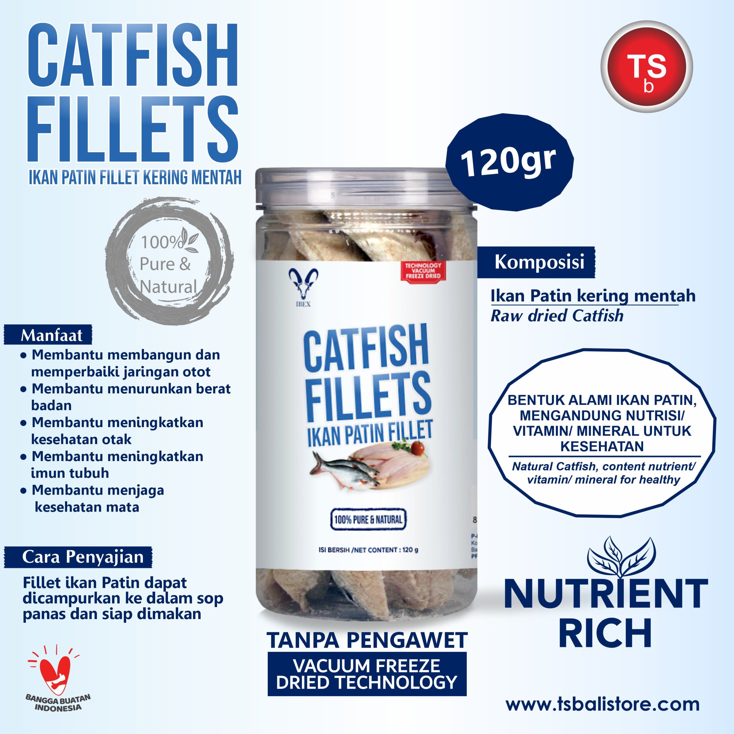 IBEX - Catfish Fillets ( Ikan Patin Fillet Kering Mentah ) 120gr - Image 3