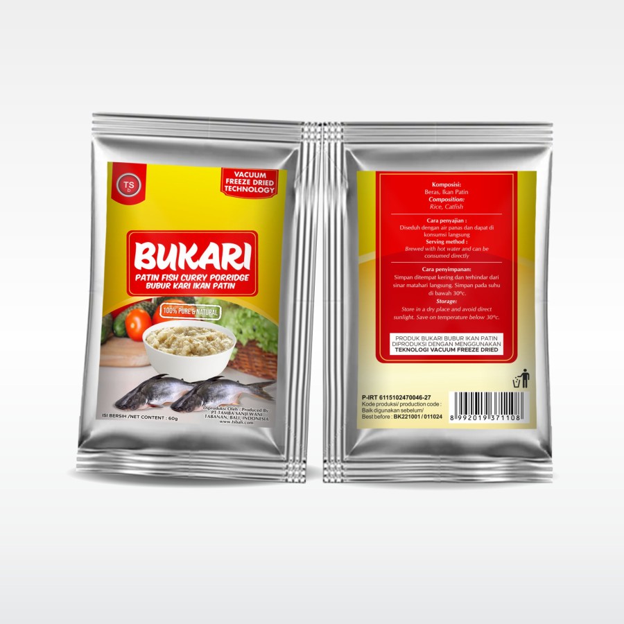 TSb- Bukari ( Bubur Kari Ikan Patin / Patin Fish Curry Porridge ) 60gr - Image 2
