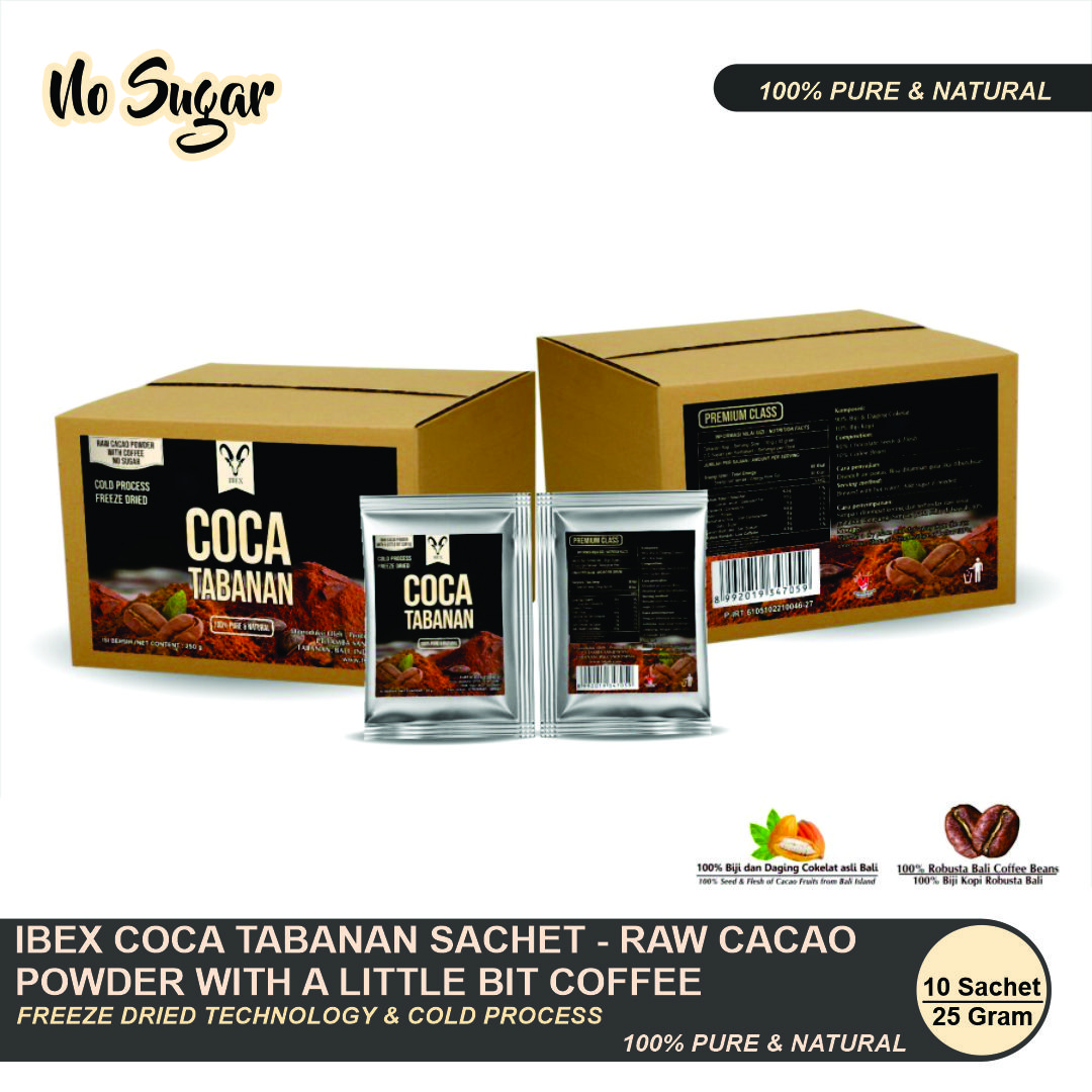 IBEX - Coca Tabanan / Raw Cacao Powder with Coffee / Coklat Kopi Sachet - Image 2