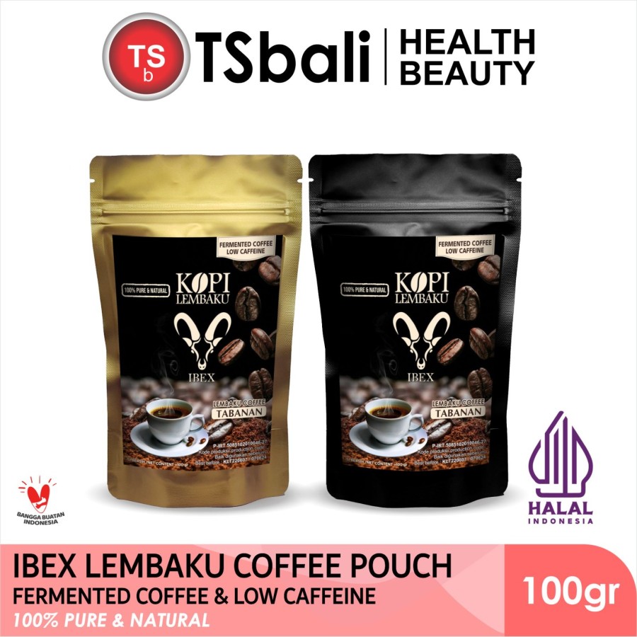 IBEX Kopi Lembaku Tabanan / Fermented Coffee & Low Caffeine 100gr - Pouch Gold