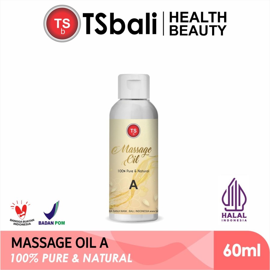 Massage Oil A 100% Pure & Natural, Minyak Pijat Melembutkan Kulit 60ml