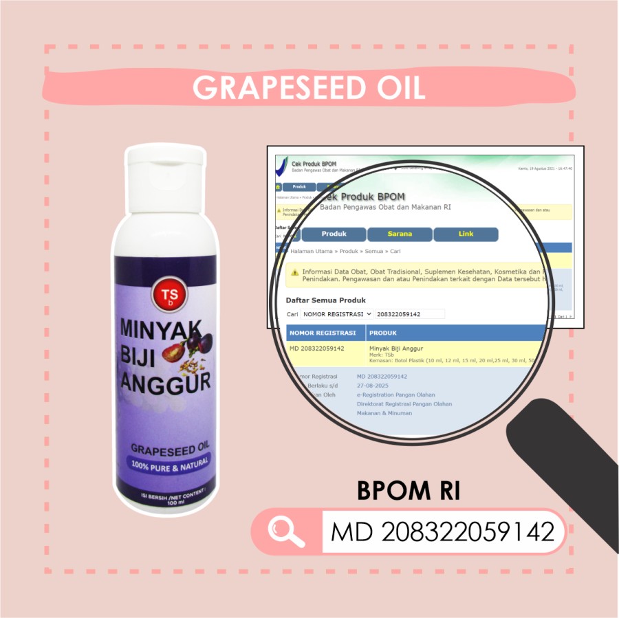Grapeseed Oil Minyak Biji Anggur TSb 100% Murni Food Grade-Carrier Oil - Image 3