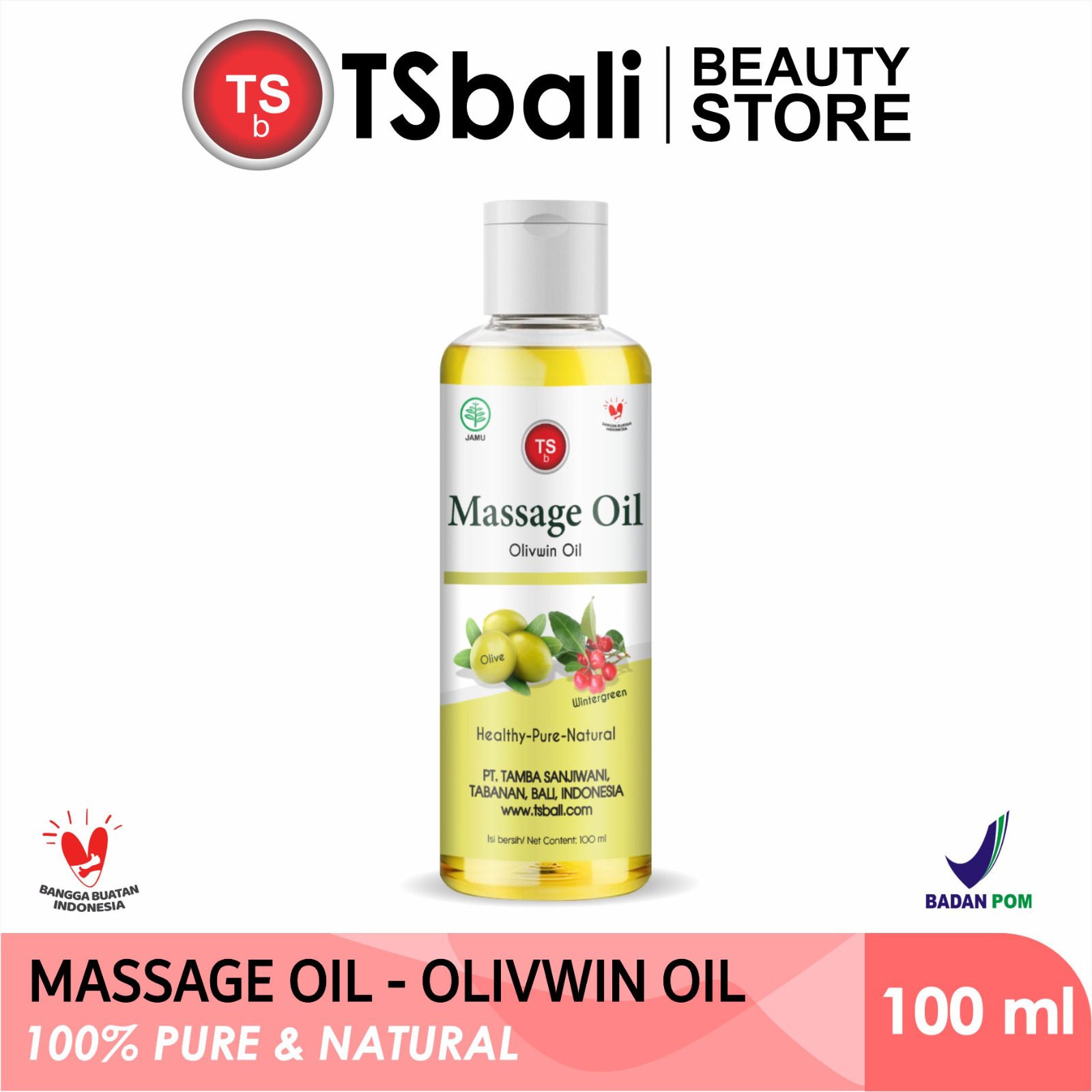TSb Massage Oil / Olivwin Oil Healthy Pure & Nature 100ml