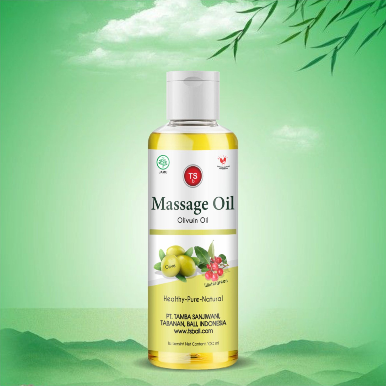 TSb Massage Oil / Olivwin Oil Healthy Pure & Nature 100ml - Image 3